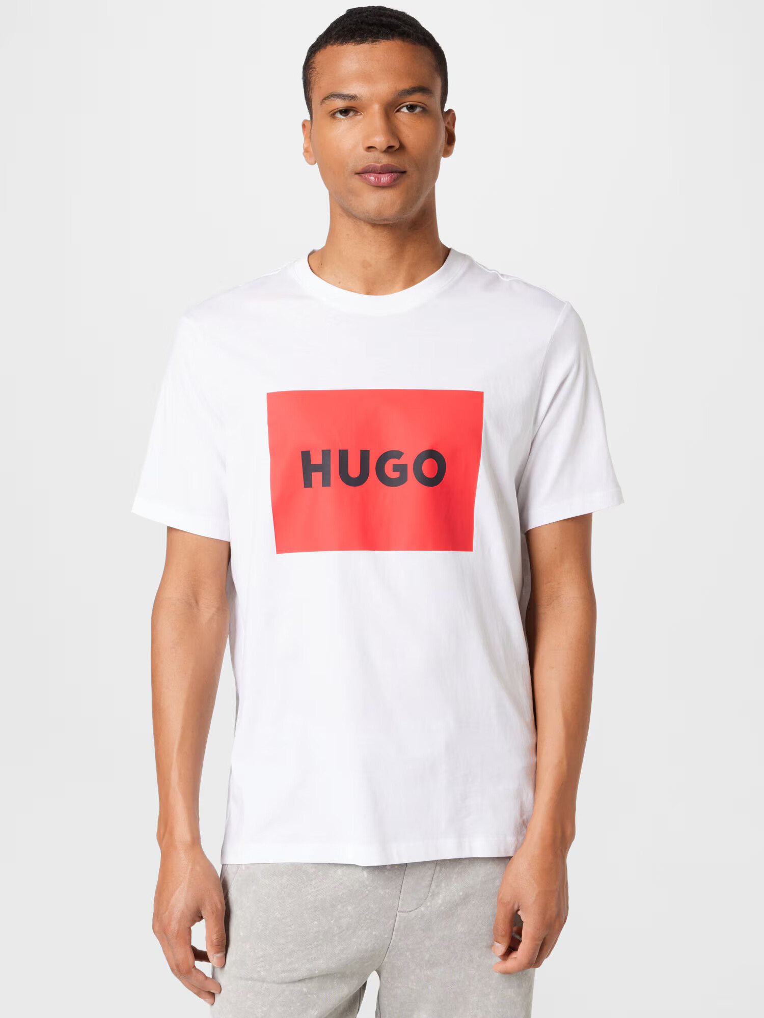 HUGO Red Tricou 'Dulive' roșu / negru / alb - Pled.ro