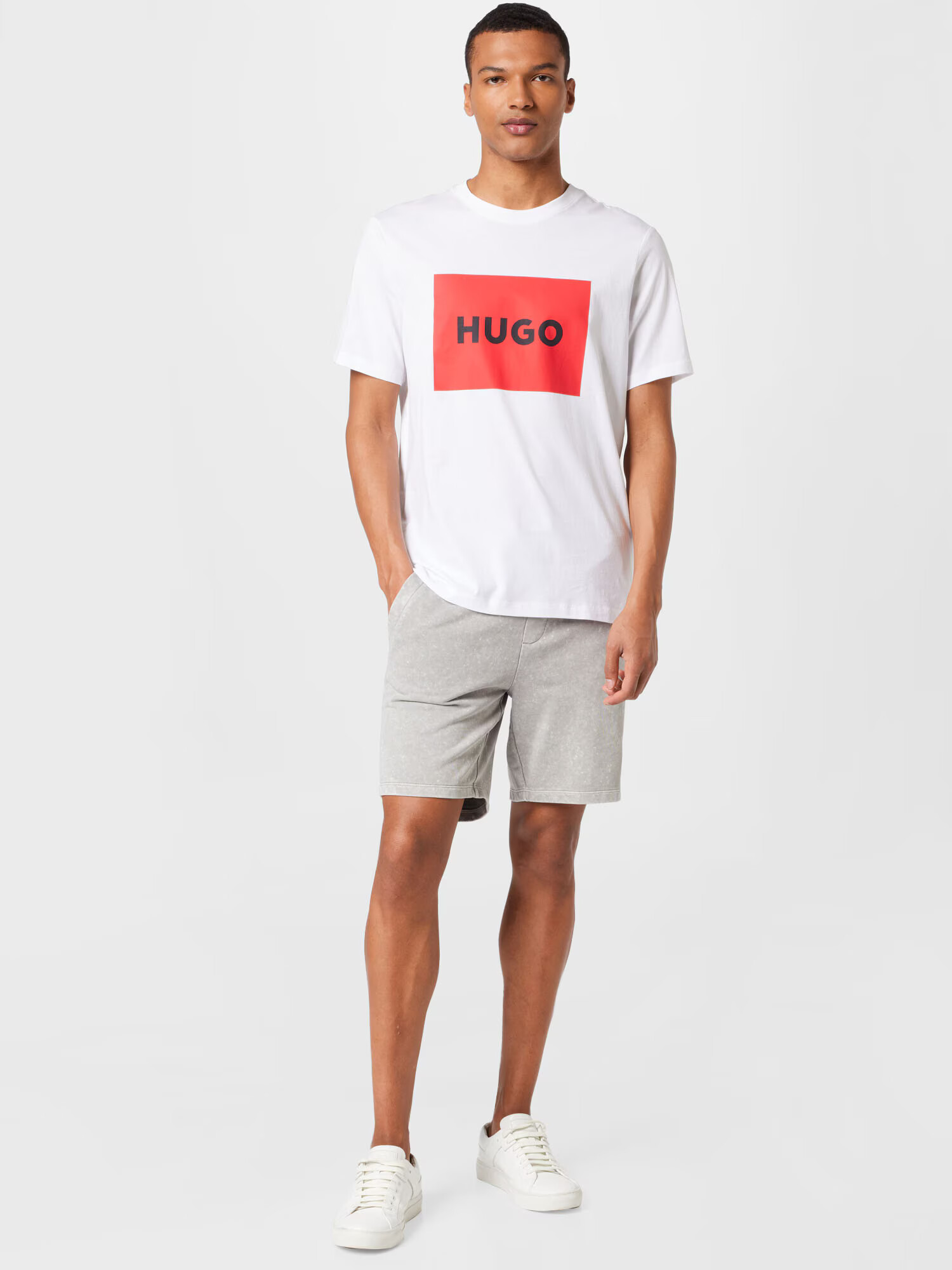 HUGO Red Tricou 'Dulive' roșu / negru / alb - Pled.ro