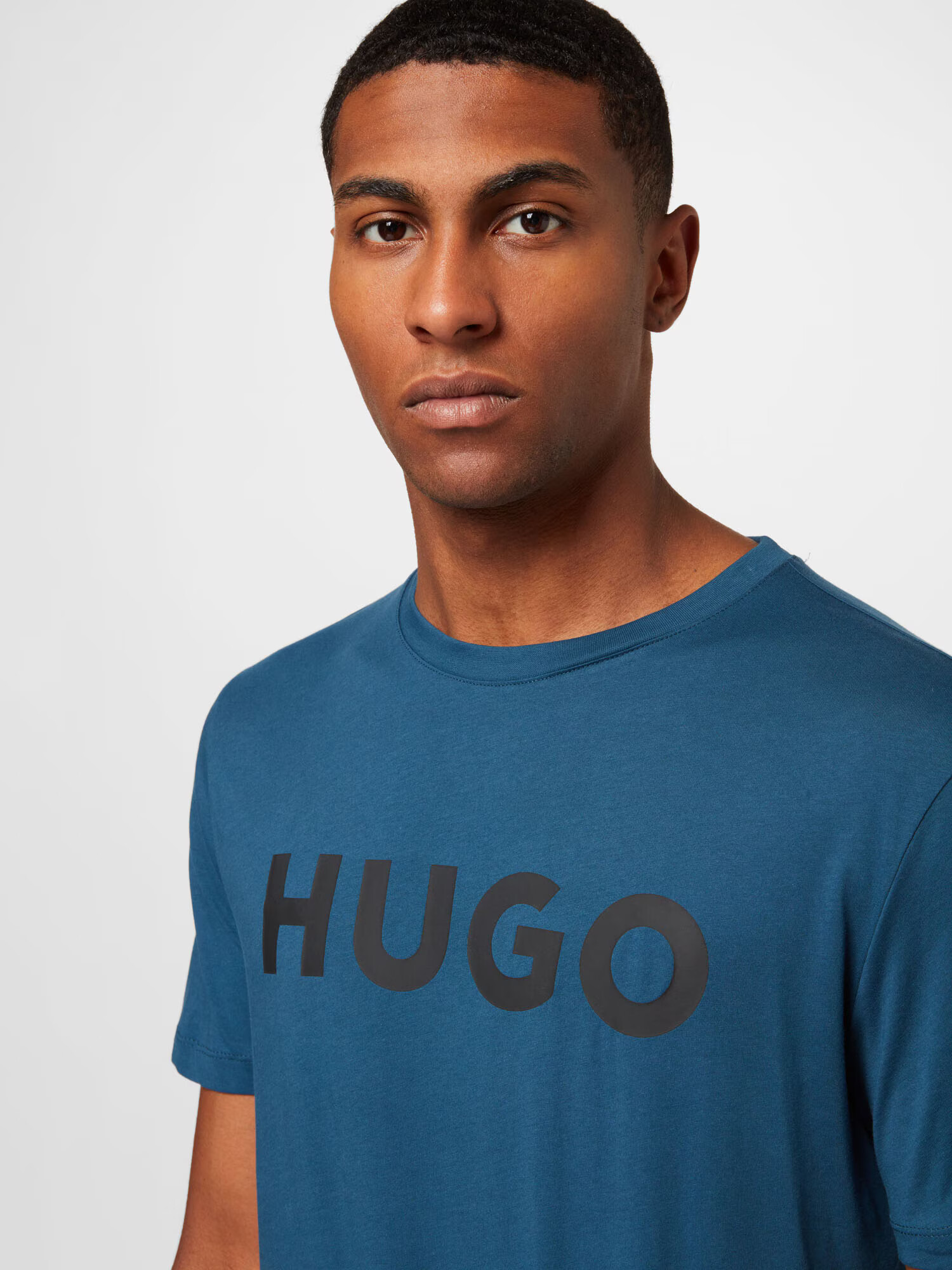 HUGO Tricou 'Dulivio' albastru închis / negru - Pled.ro