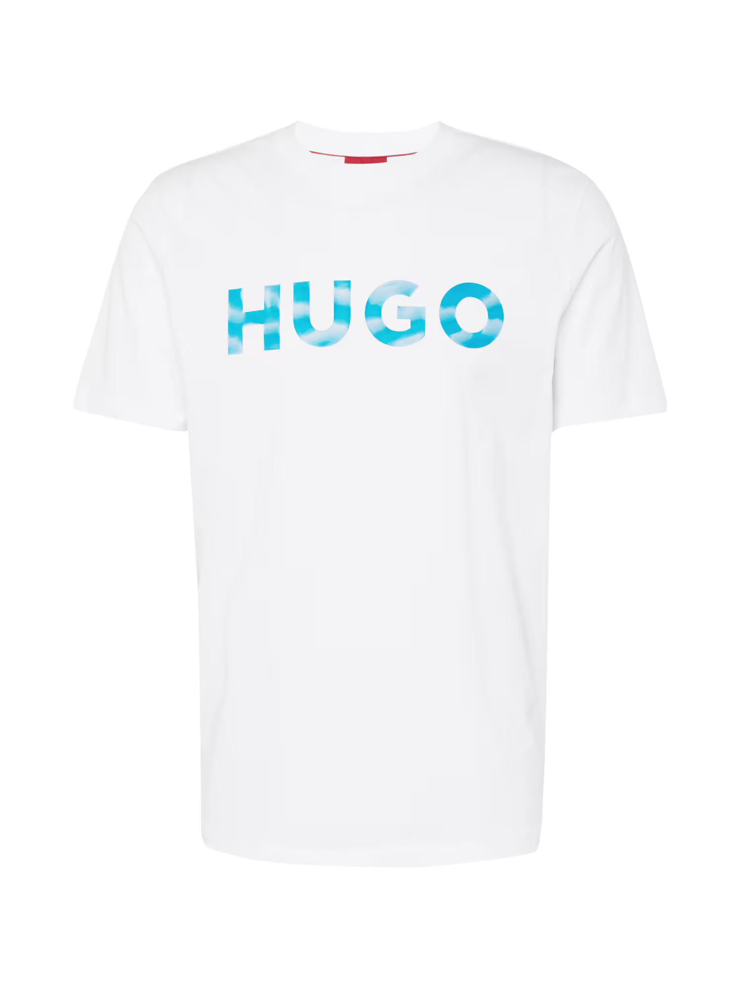 HUGO Tricou 'Dulivio' azuriu / albastru deschis / alb - Pled.ro