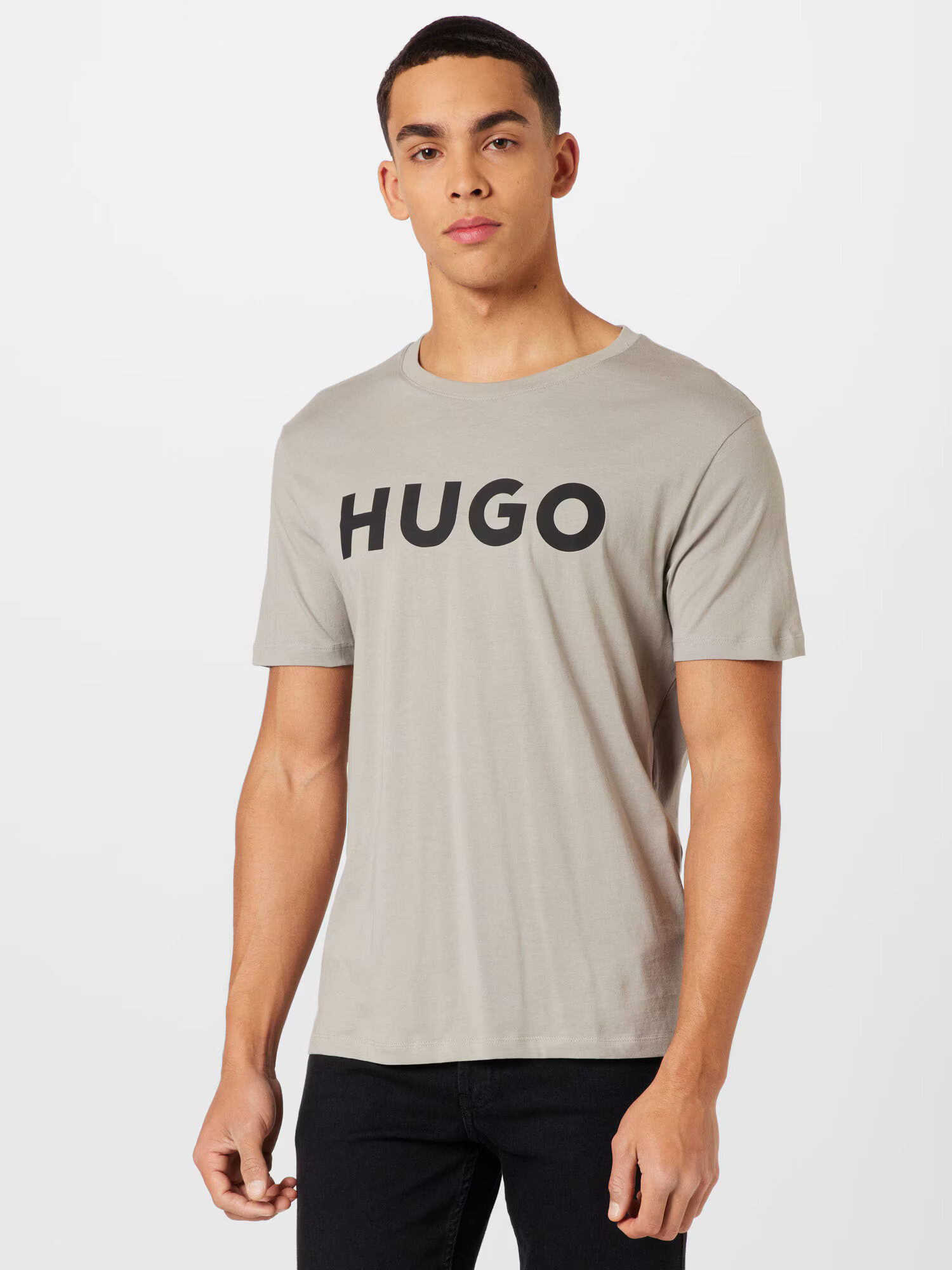 HUGO Tricou 'Dulivio' bej deschis / negru - Pled.ro