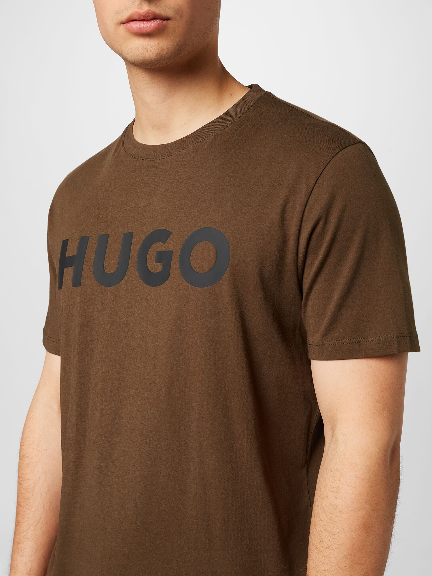 HUGO Tricou 'Dulivio' maro / negru - Pled.ro