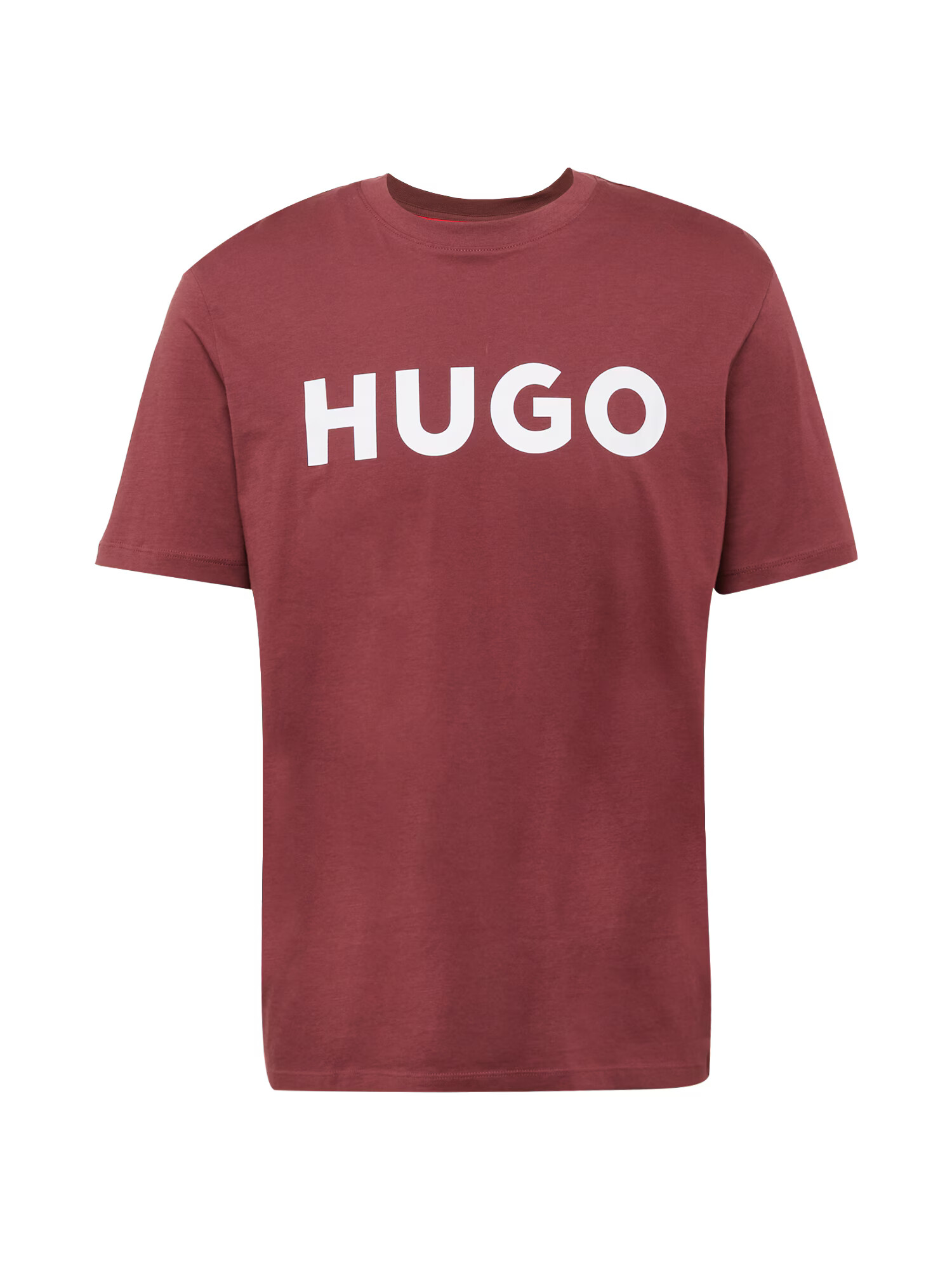 HUGO Tricou 'Dulivio' maro ruginiu / alb - Pled.ro