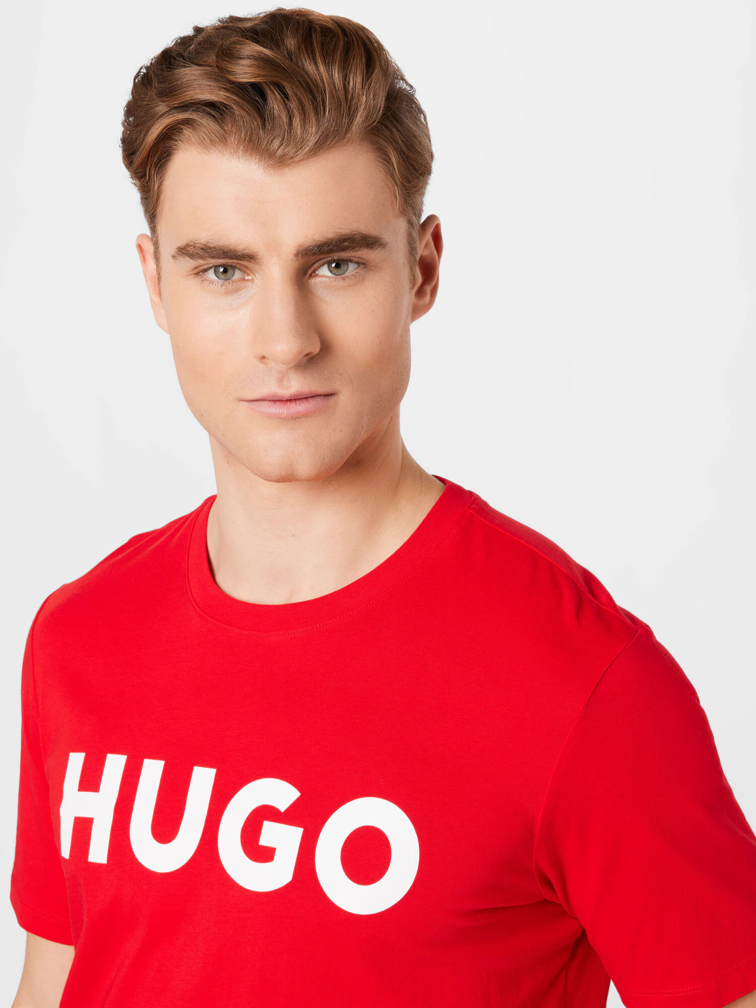 HUGO Red Tricou 'Dulivio' roșu deschis / alb - Pled.ro