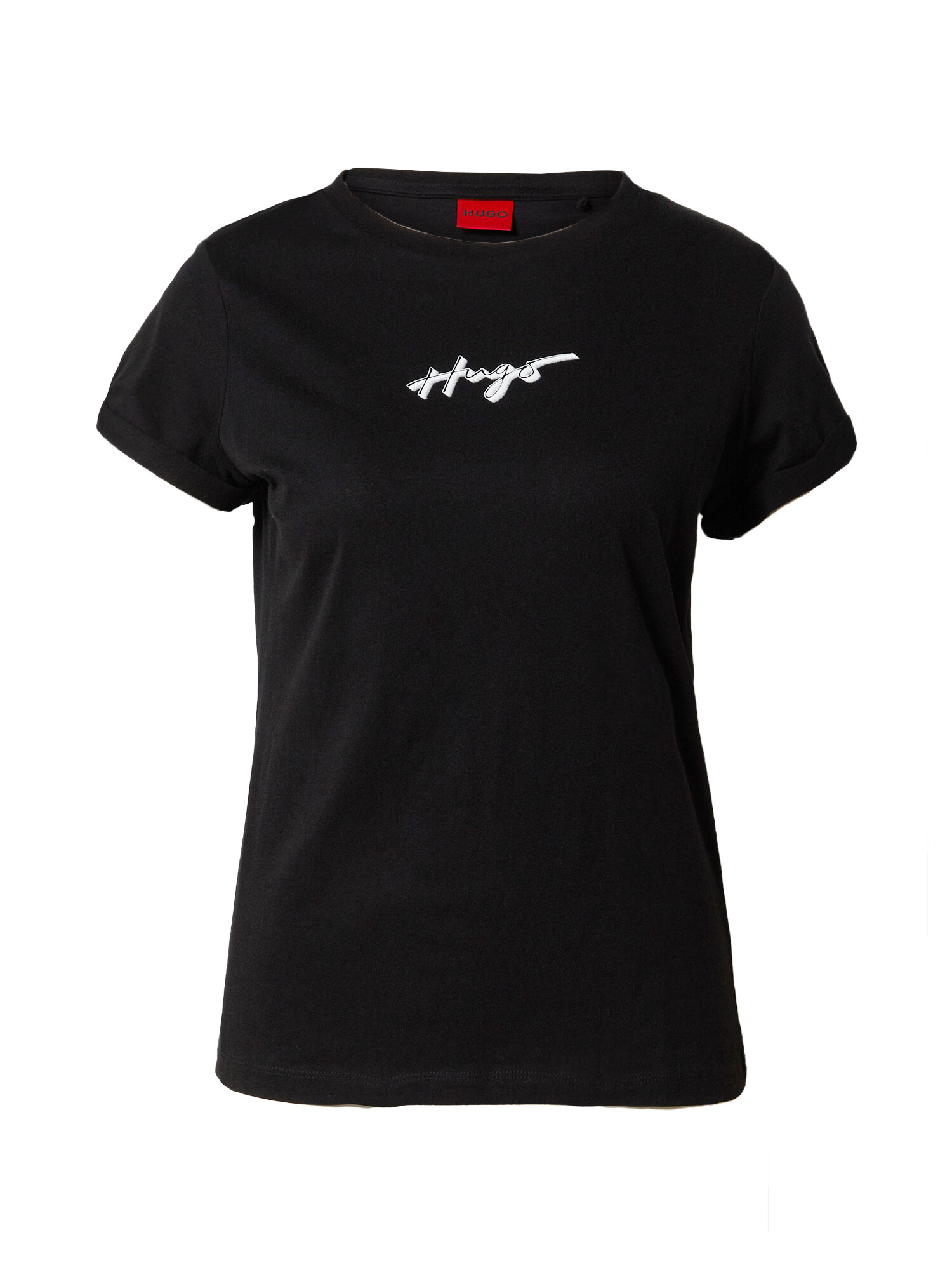 HUGO Tricou negru / alb - Pled.ro