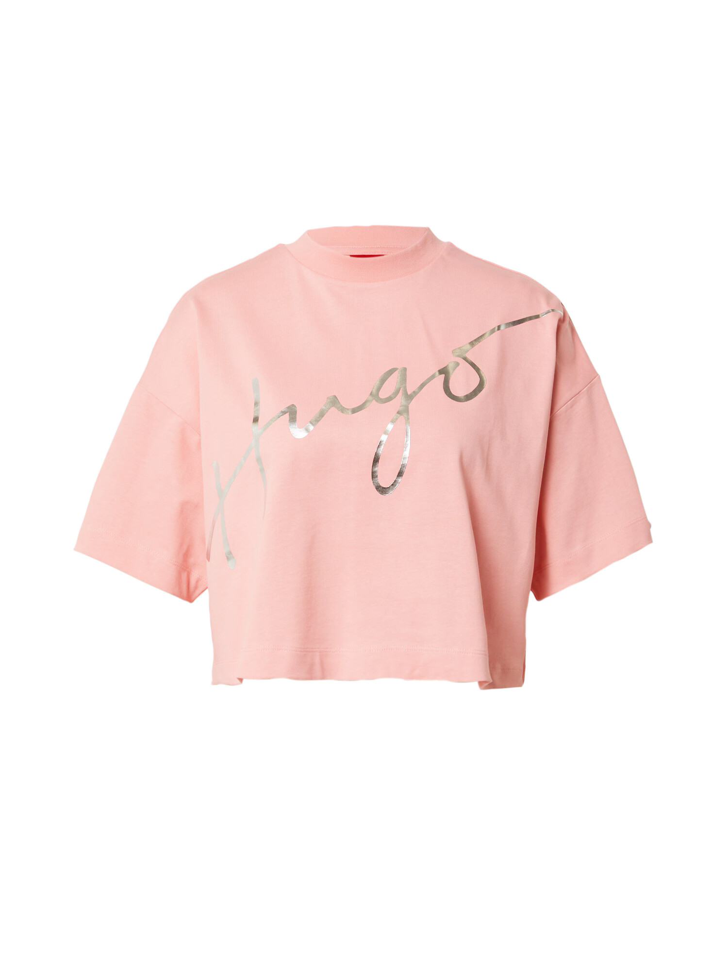 HUGO Tricou rosé / argintiu - Pled.ro