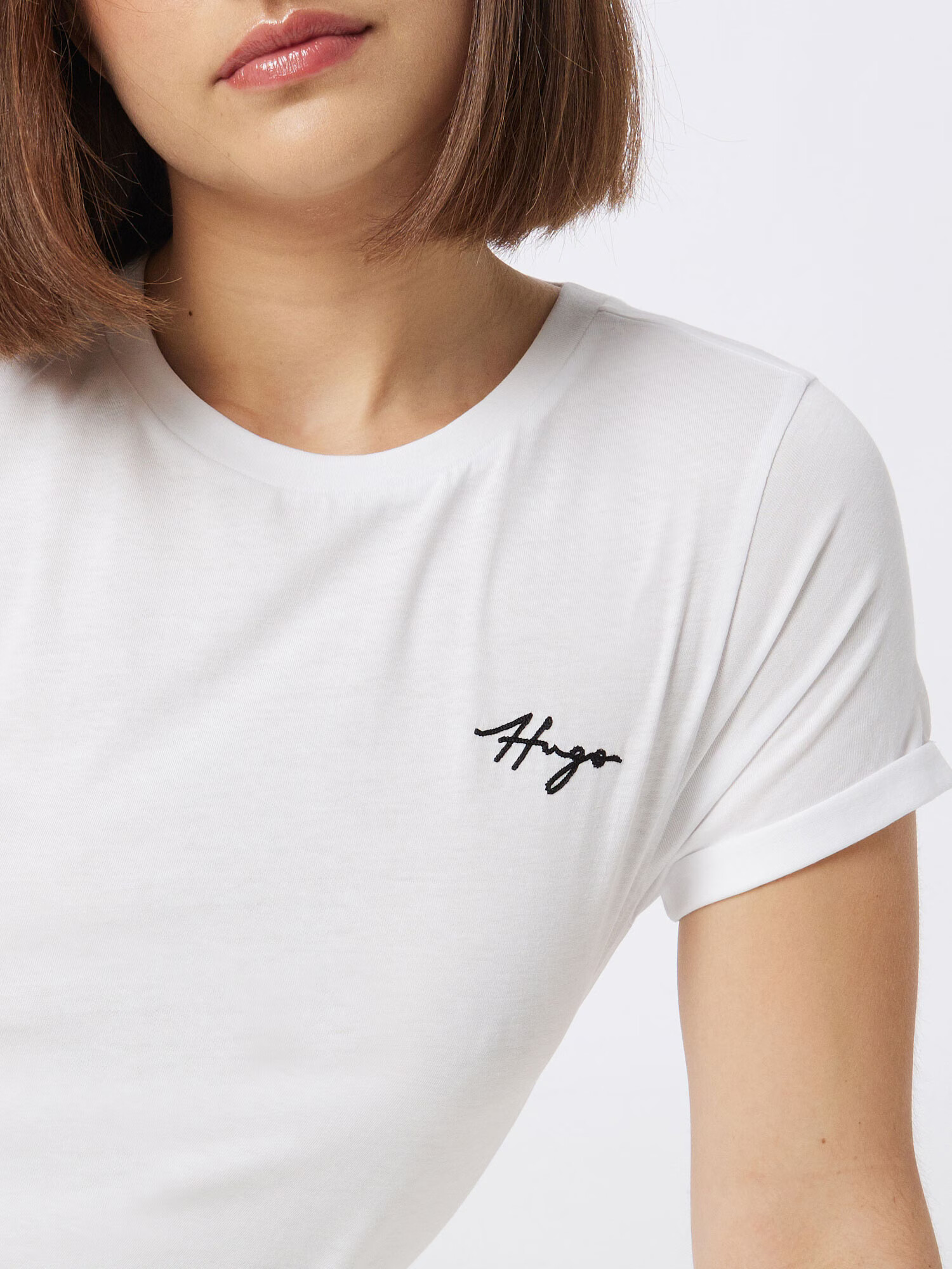 HUGO Tricou 'Slim Tee' alb - Pled.ro