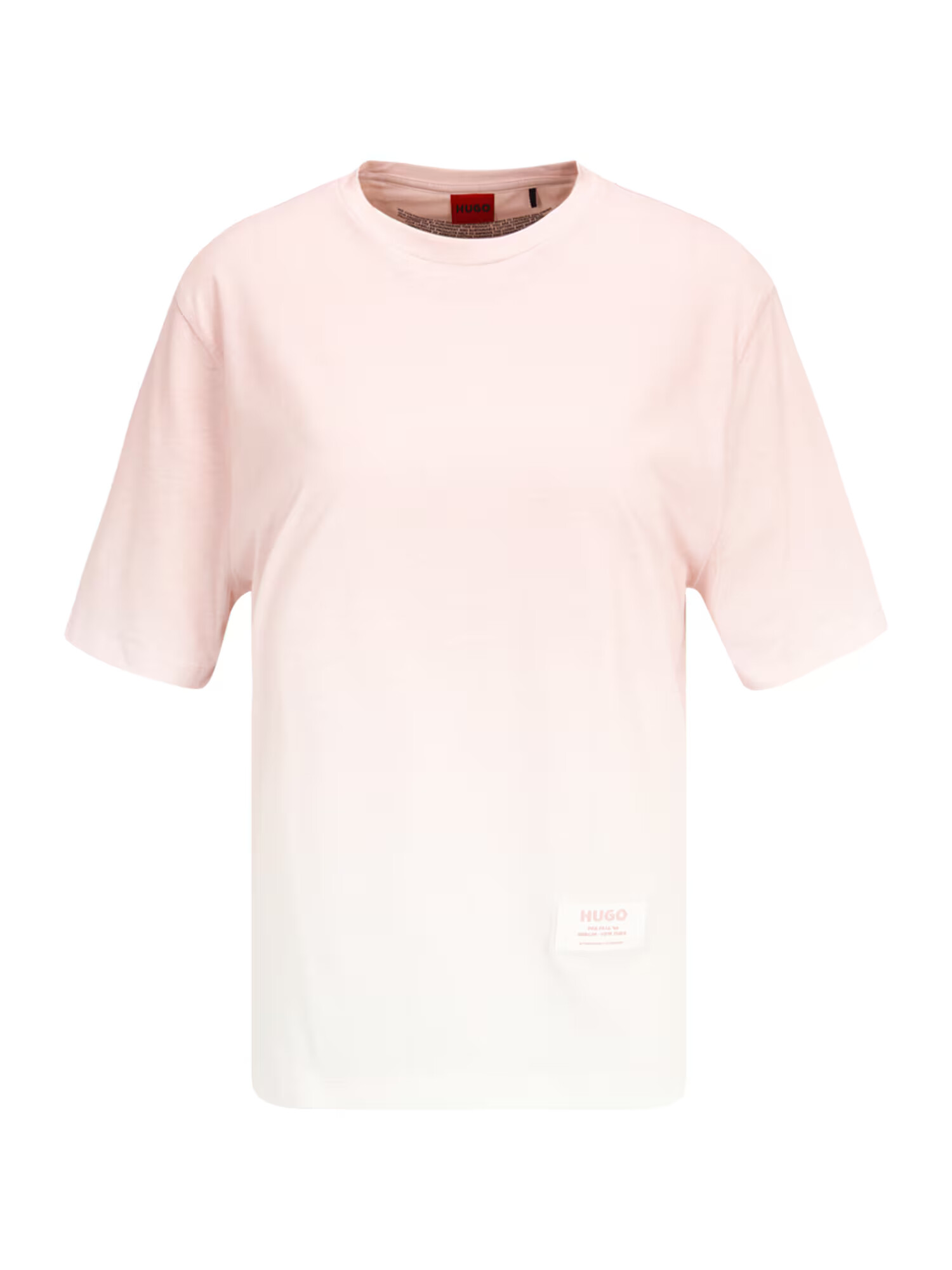 HUGO Tricou 'The Girlfriend' rosé / alb - Pled.ro