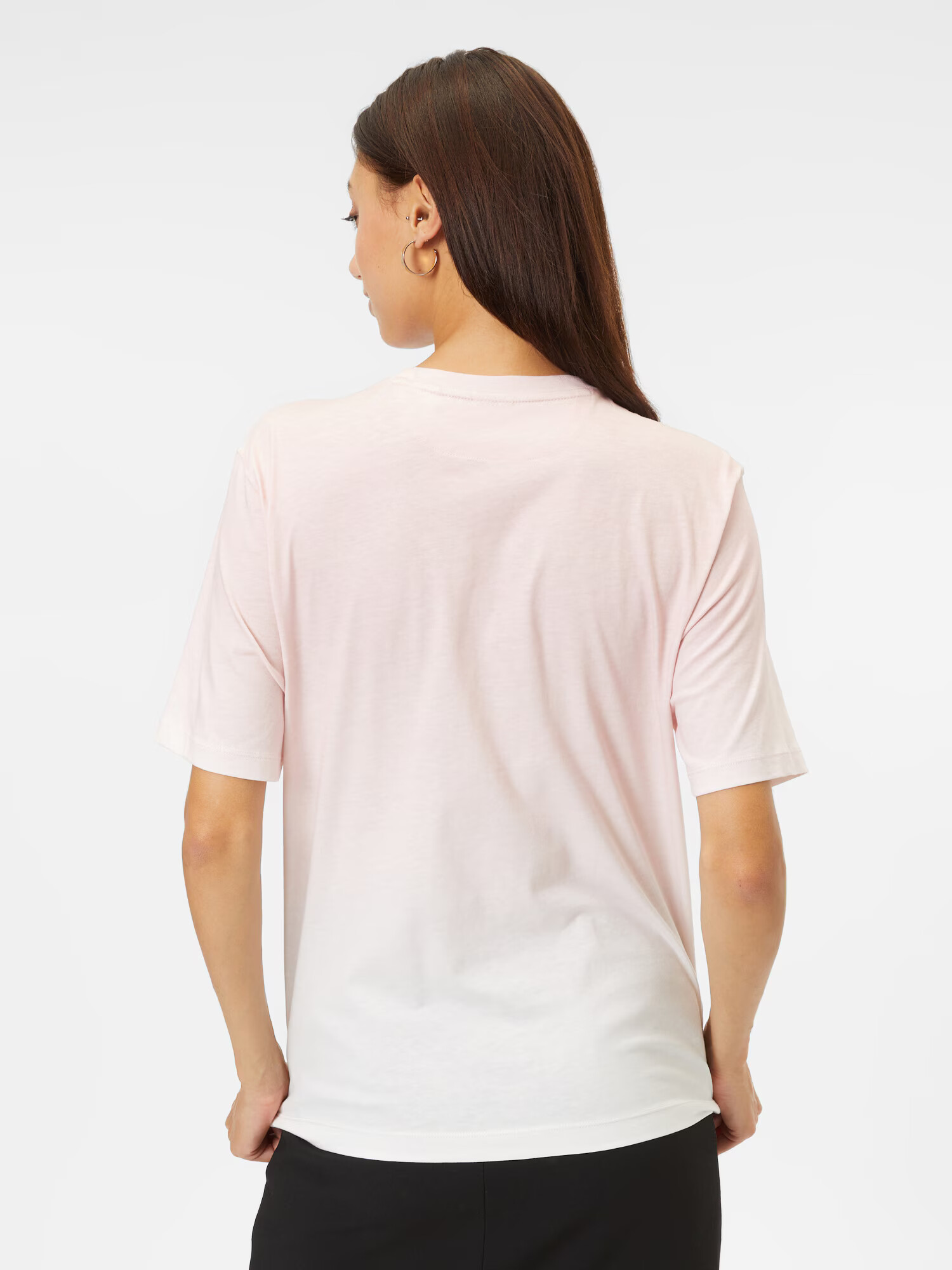 HUGO Tricou 'The Girlfriend' rosé / alb - Pled.ro