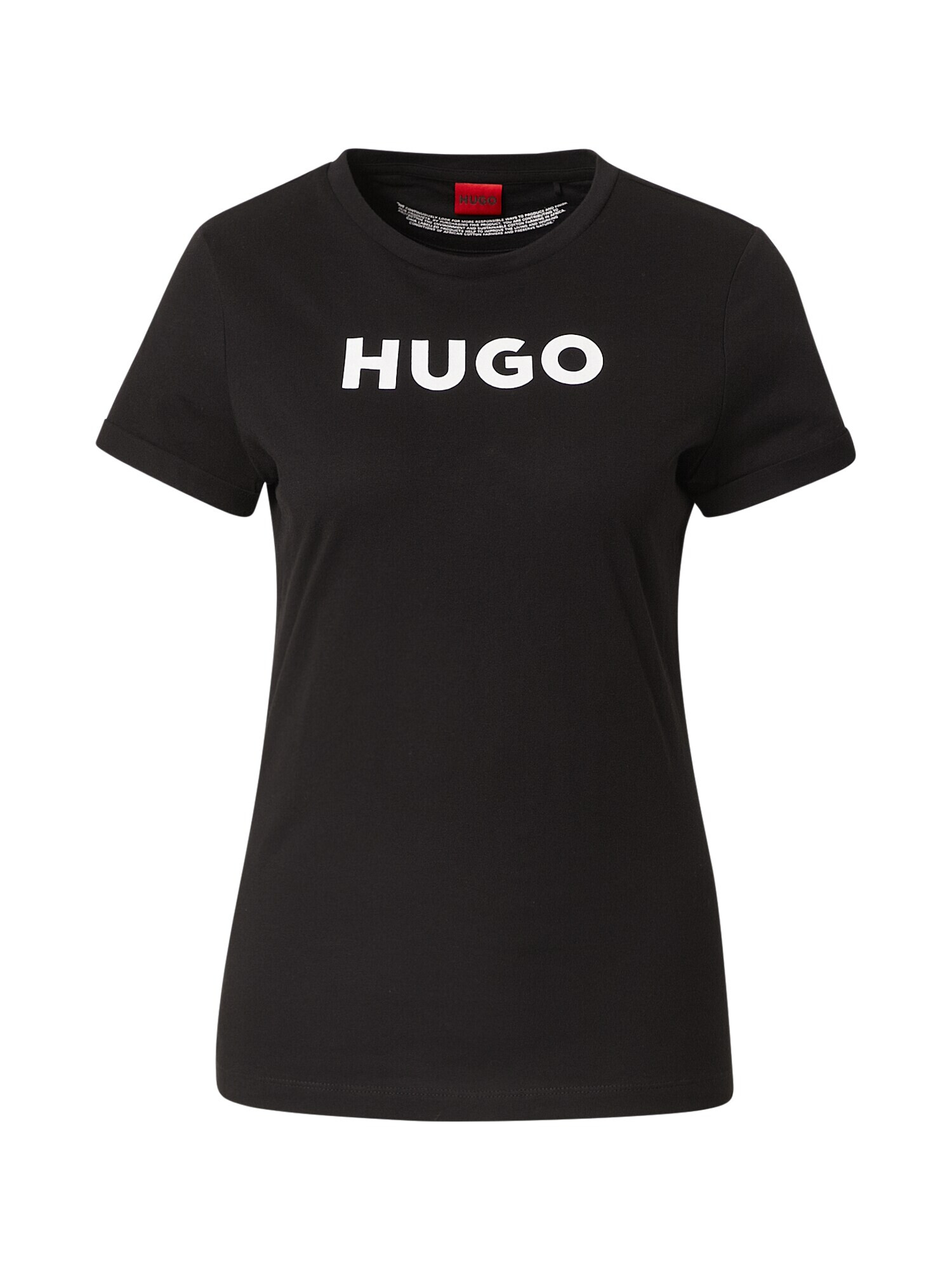 HUGO Red Tricou negru / alb - Pled.ro