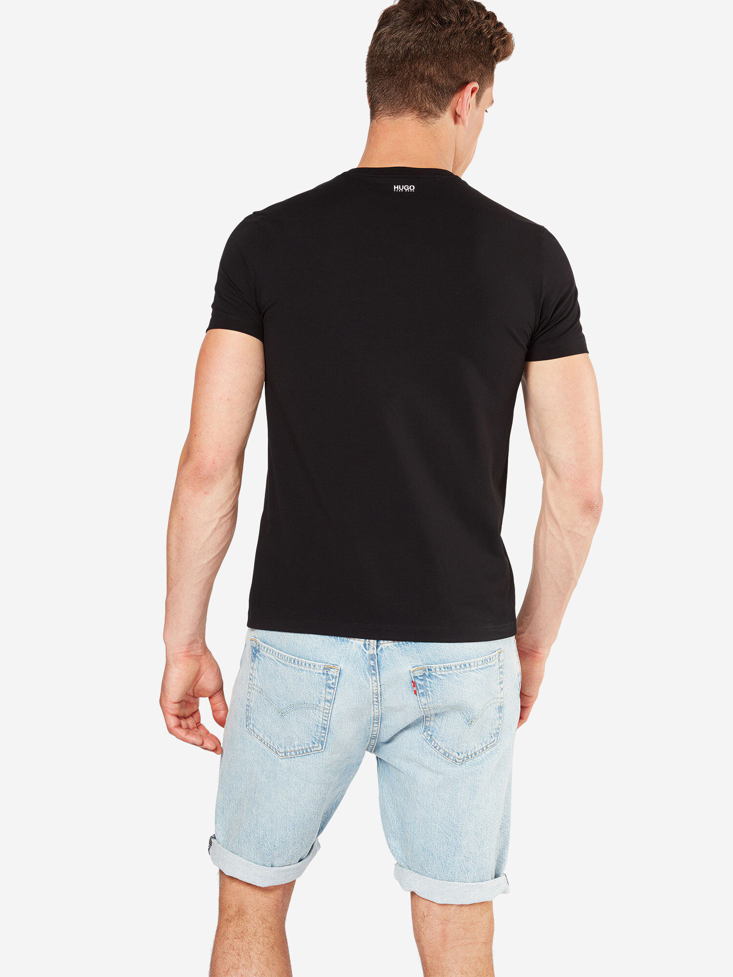 HUGO Red Tricou 'HUGO-V' negru - Pled.ro