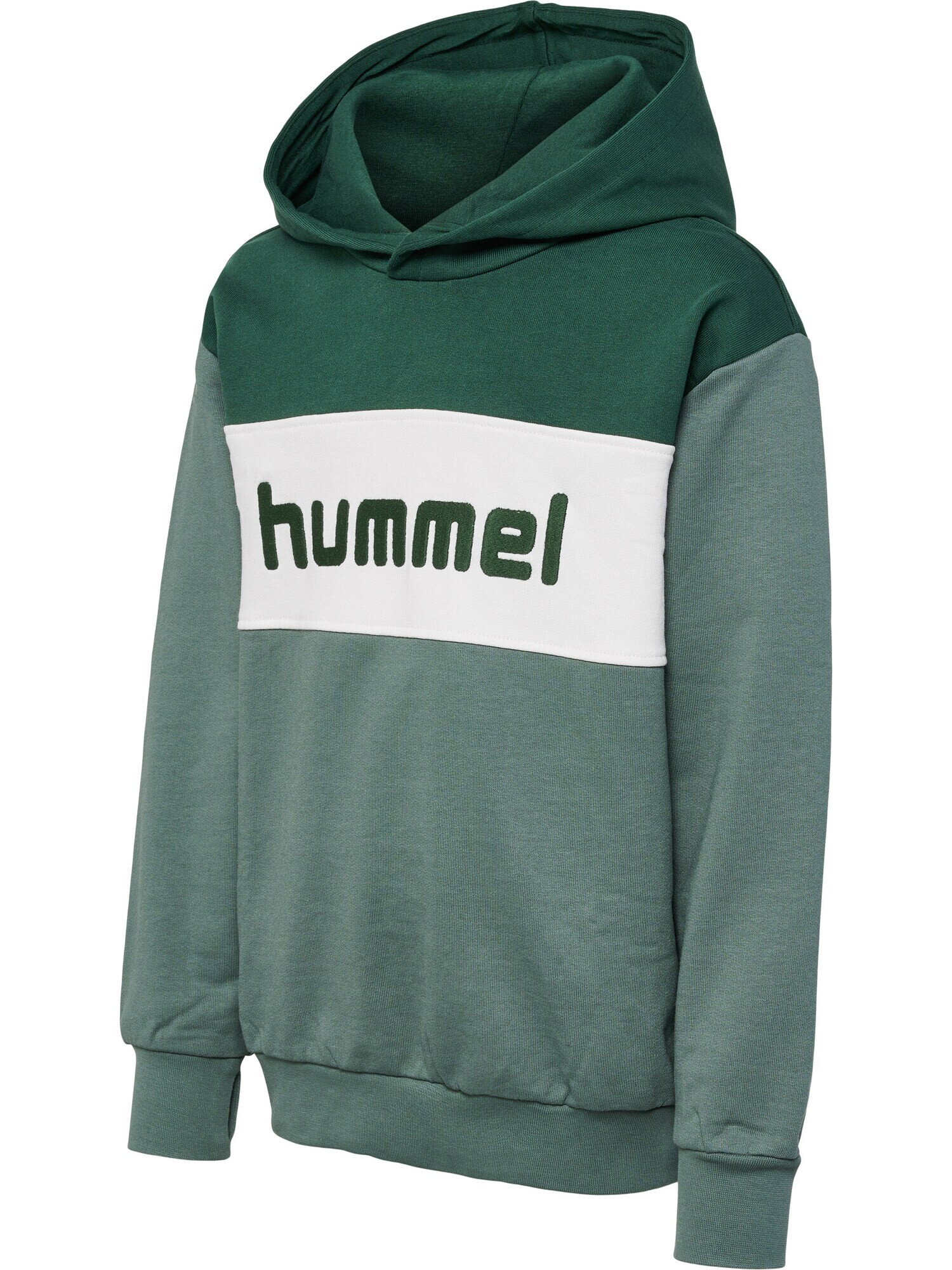 Hummel Bluză de molton 'Morten' verde / verde închis / alb - Pled.ro