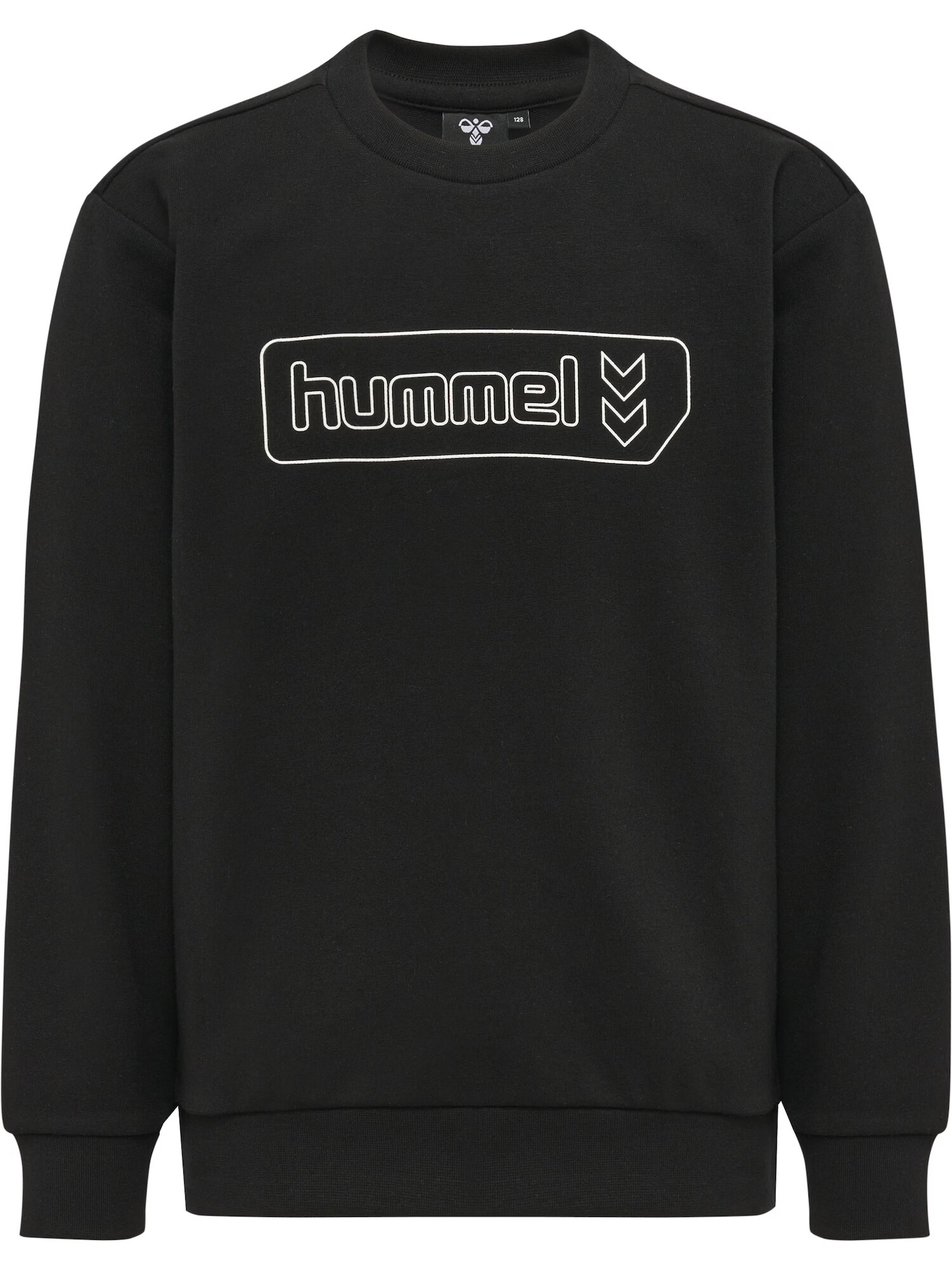 Hummel Bluză de molton negru / alb - Pled.ro