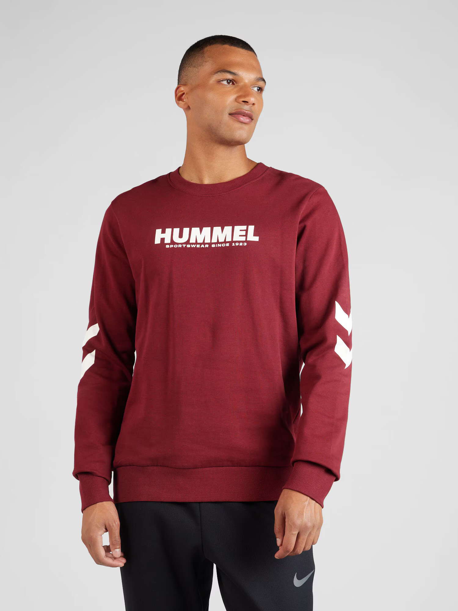 Hummel Hanorac sport roșu merlot / alb - Pled.ro