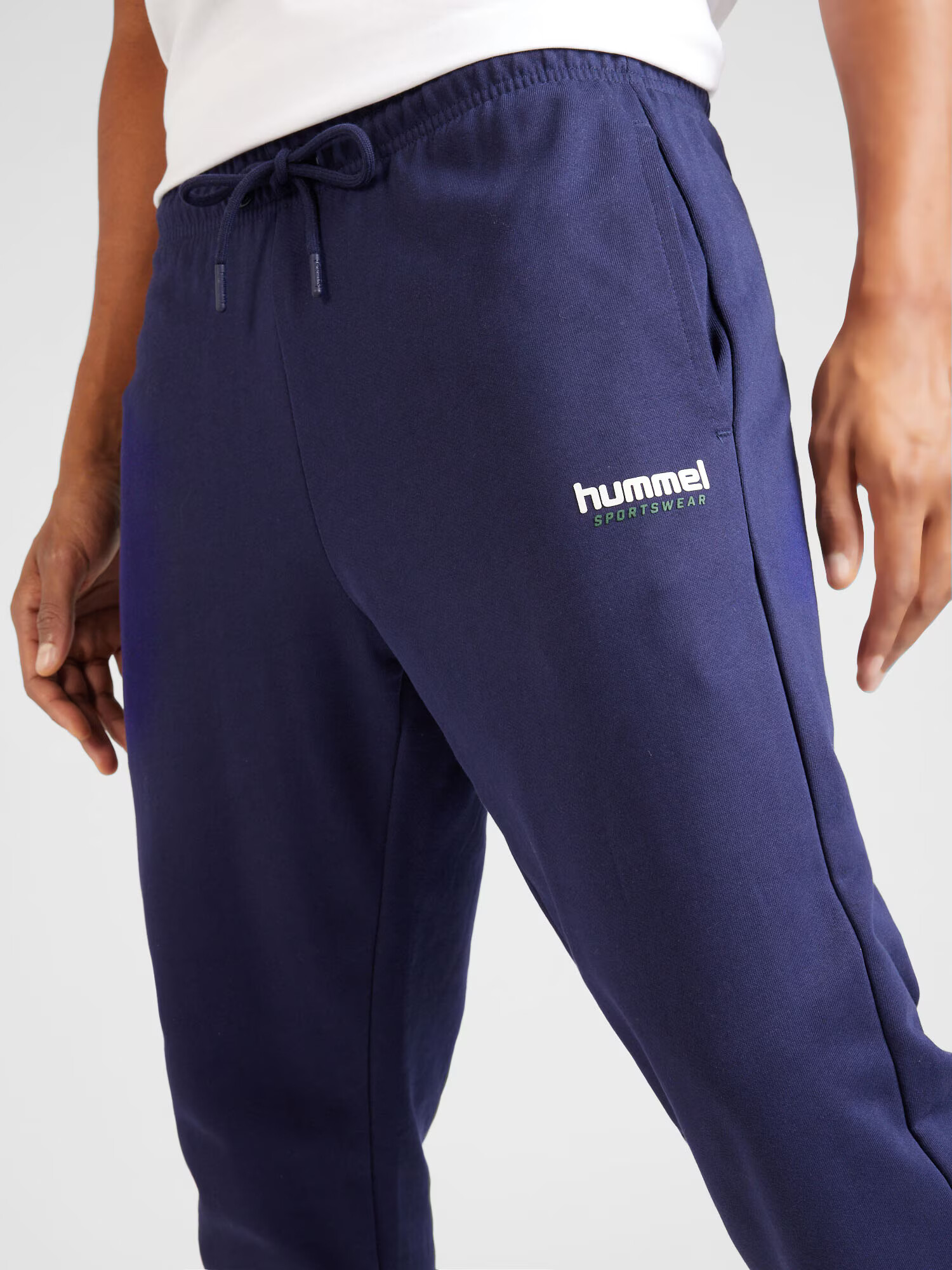 Hummel Pantaloni 'Nate' albastru marin / verde / alb - Pled.ro