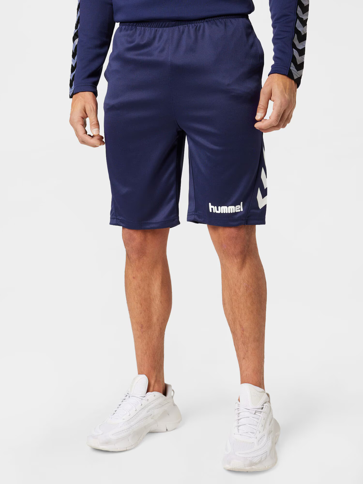 Hummel Pantaloni sport albastru marin / alb - Pled.ro