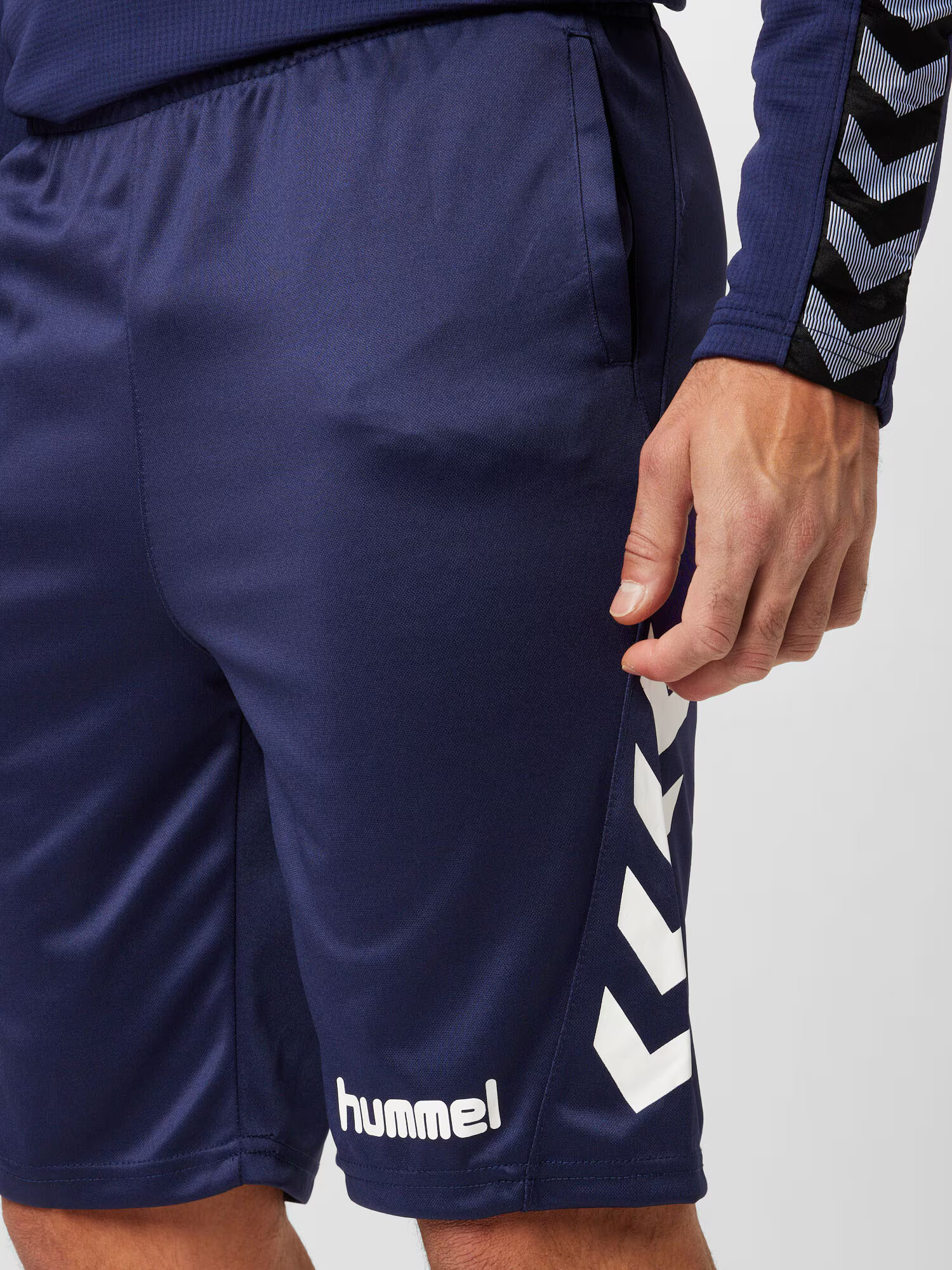 Hummel Pantaloni sport albastru marin / alb - Pled.ro