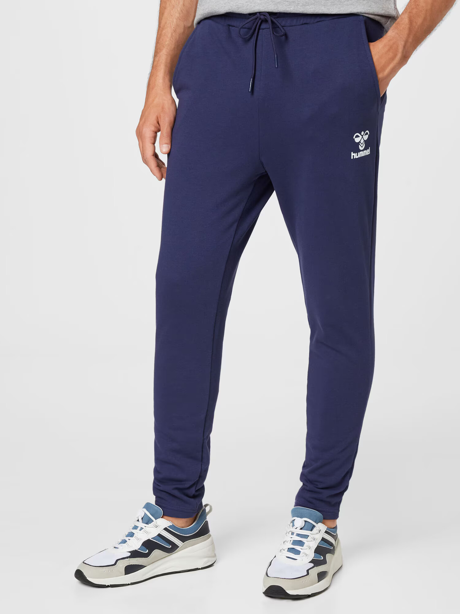 Hummel Pantaloni sport bleumarin / alb - Pled.ro