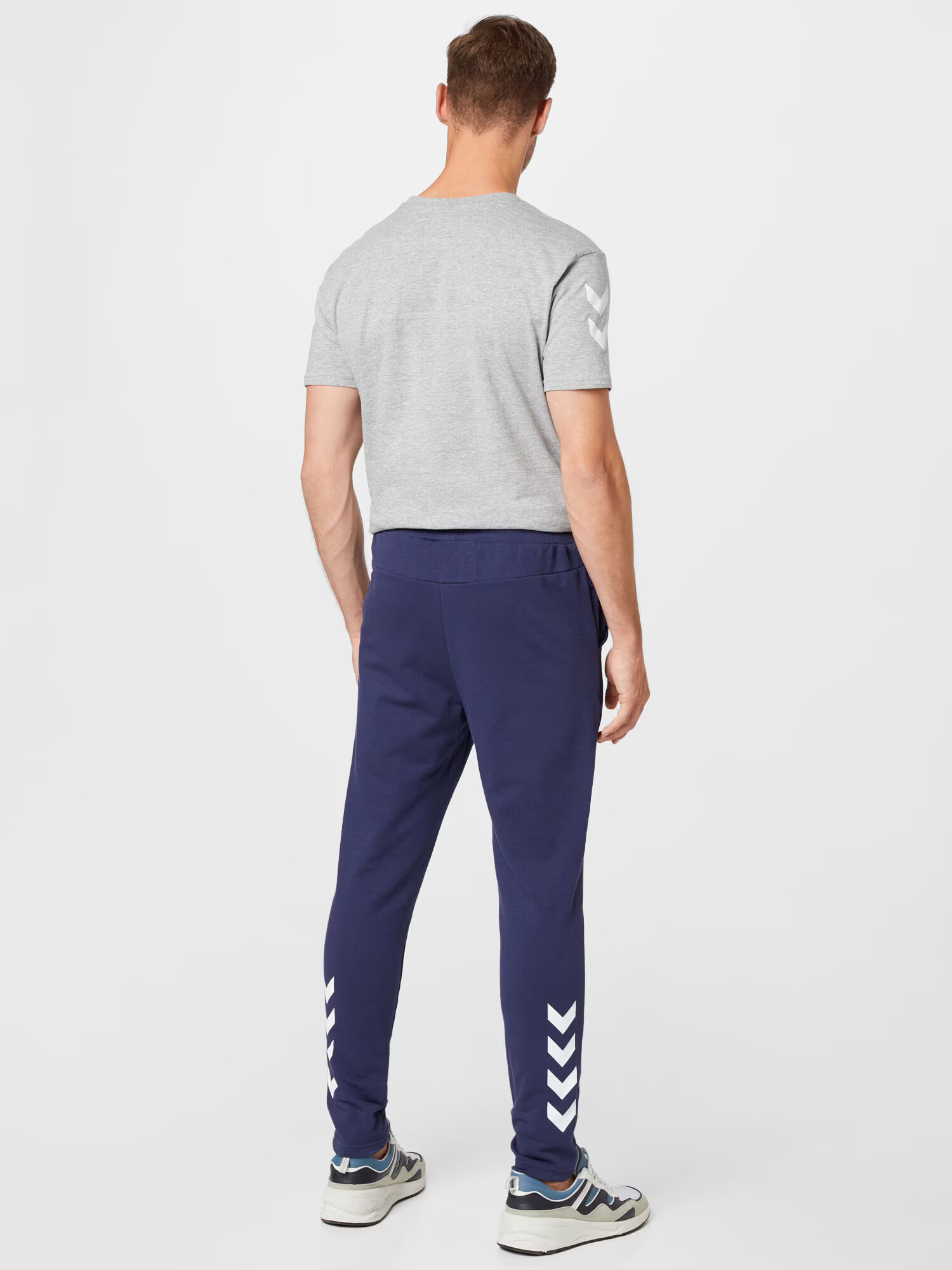 Hummel Pantaloni sport bleumarin / alb - Pled.ro