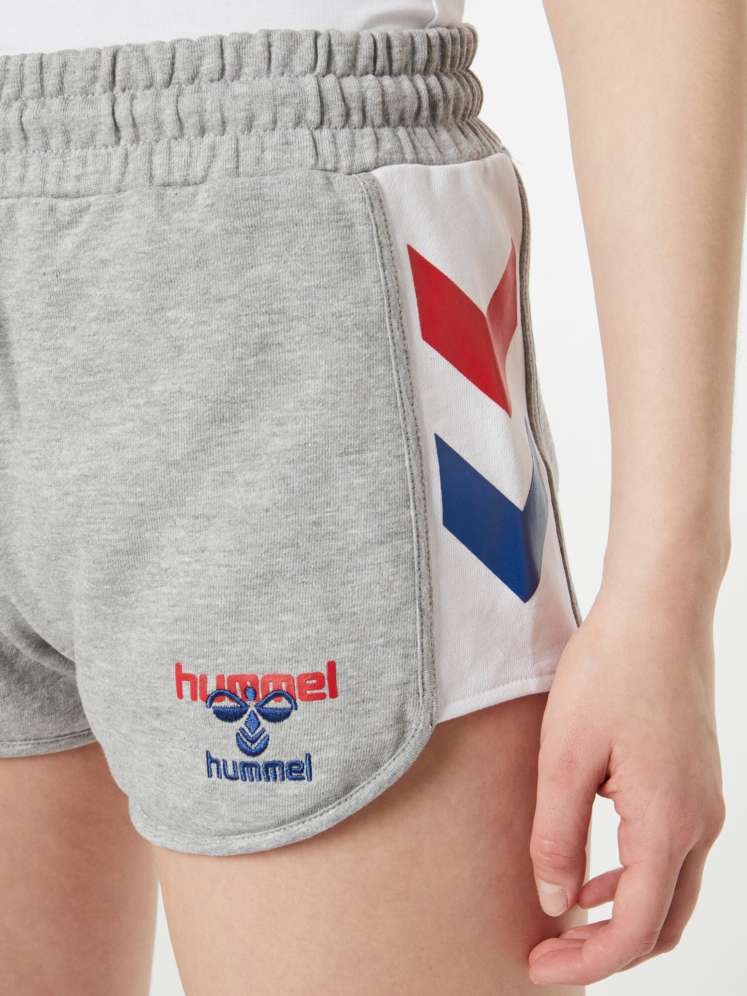 Hummel Pantaloni sport 'Durban' bleumarin / gri amestecat / roșu / alb - Pled.ro