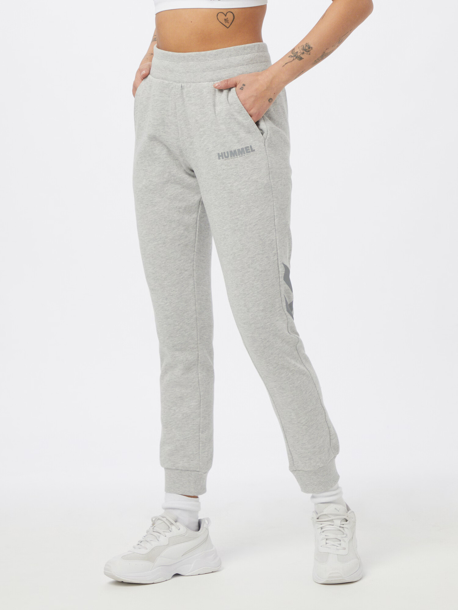 Hummel Pantaloni sport gri - Pled.ro