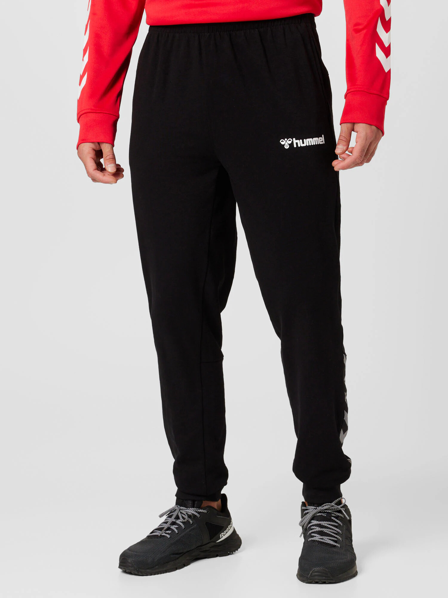 Hummel Pantaloni sport gri amestecat / negru / alb - Pled.ro