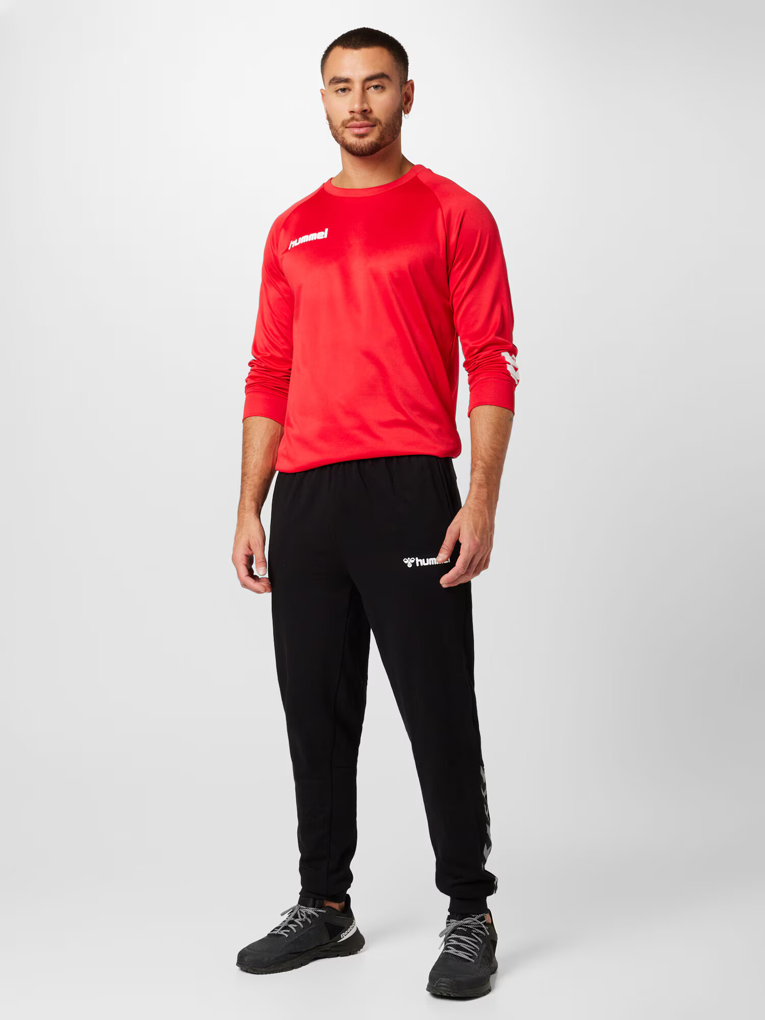 Hummel Pantaloni sport gri amestecat / negru / alb - Pled.ro