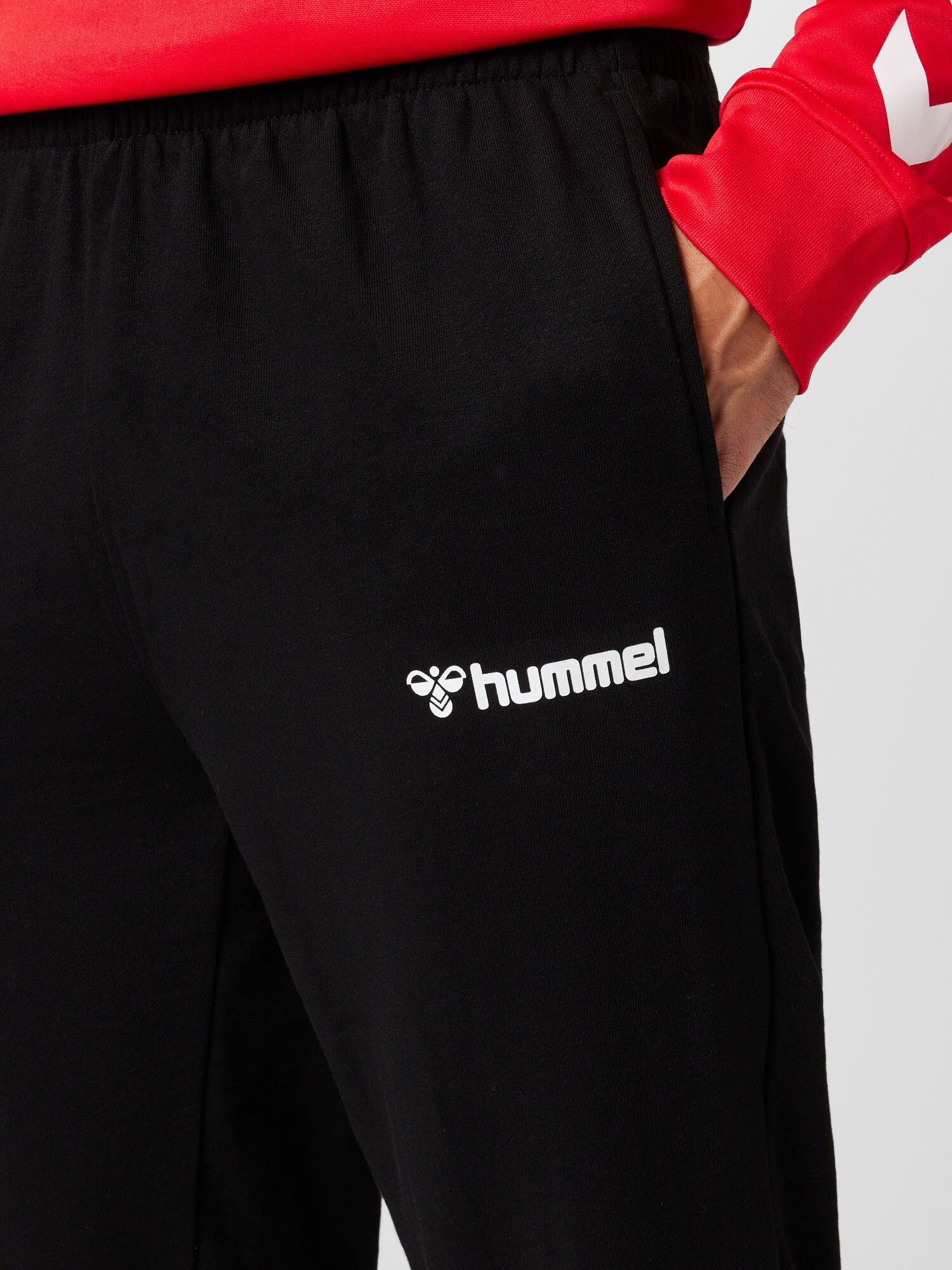 Hummel Pantaloni sport gri amestecat / negru / alb - Pled.ro