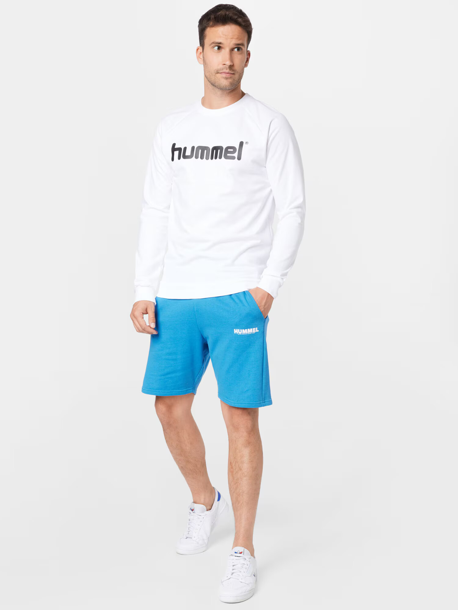 Hummel Pantaloni sport 'Legacy' albastru închis / alb - Pled.ro