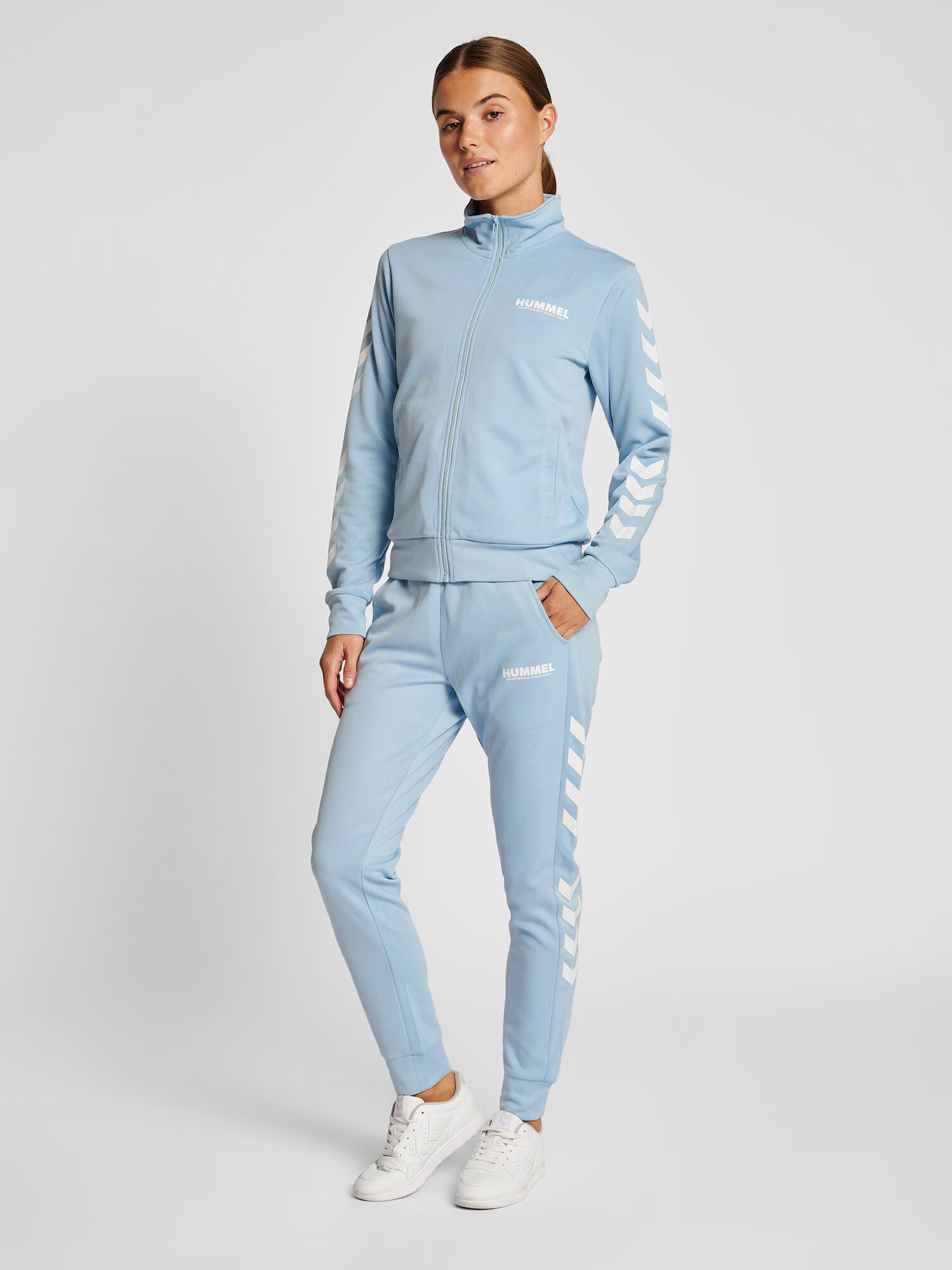 Hummel Pantaloni sport 'Legacy' azuriu / alb - Pled.ro