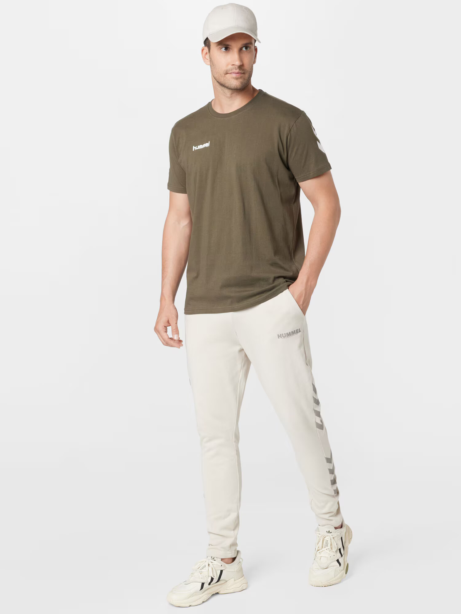 Hummel Pantaloni sport 'Legacy' crem / gri - Pled.ro