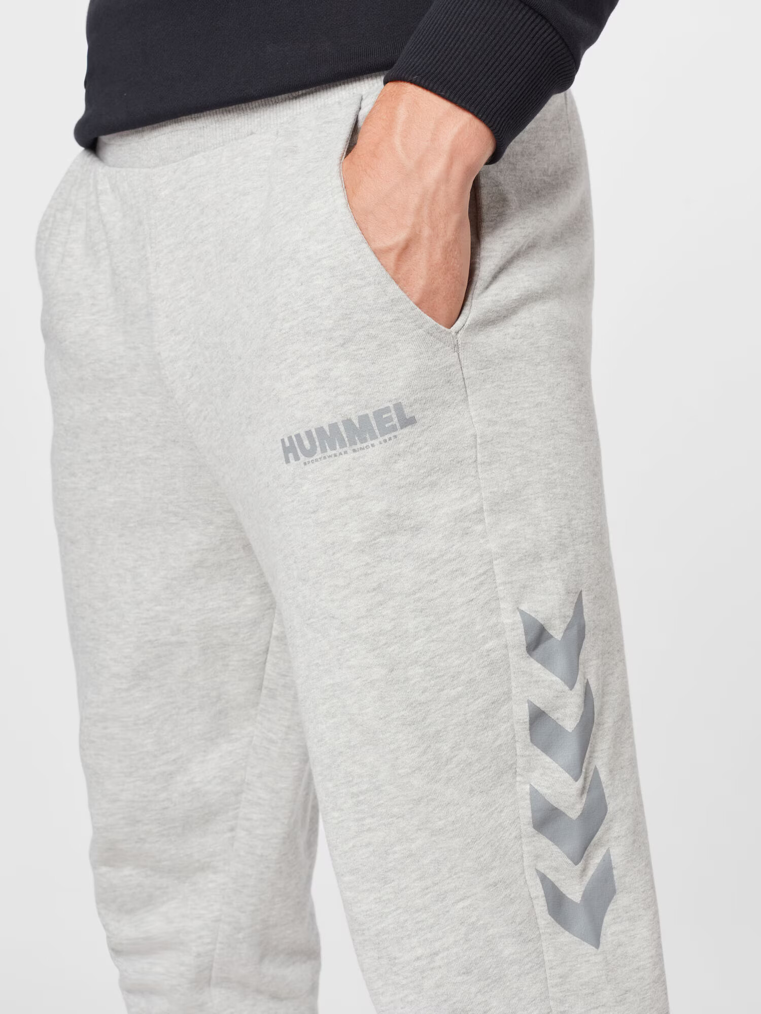 Hummel Pantaloni sport 'Legacy' gri închis / gri amestecat - Pled.ro