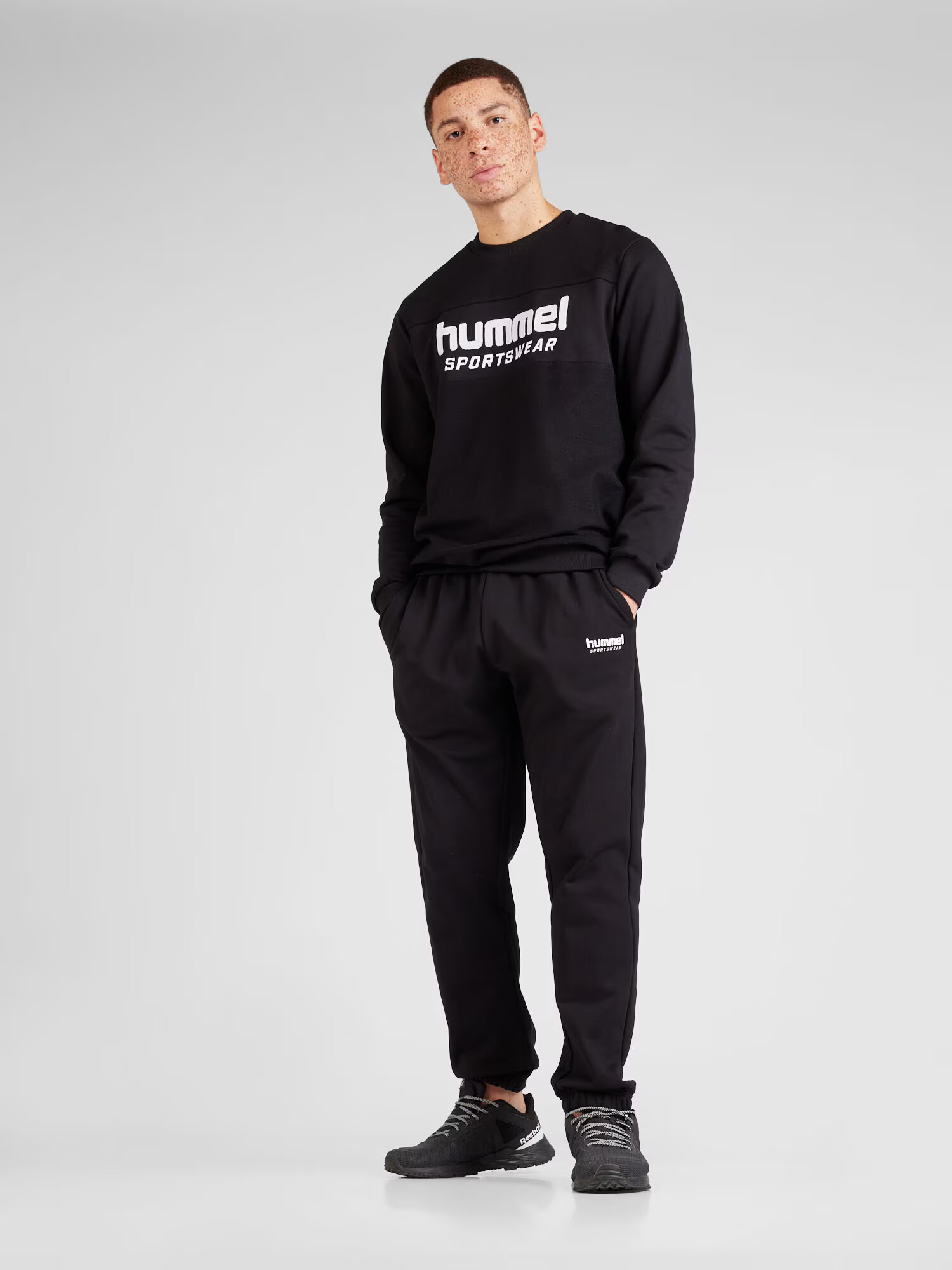 Hummel Pantaloni 'Nate' negru / alb - Pled.ro