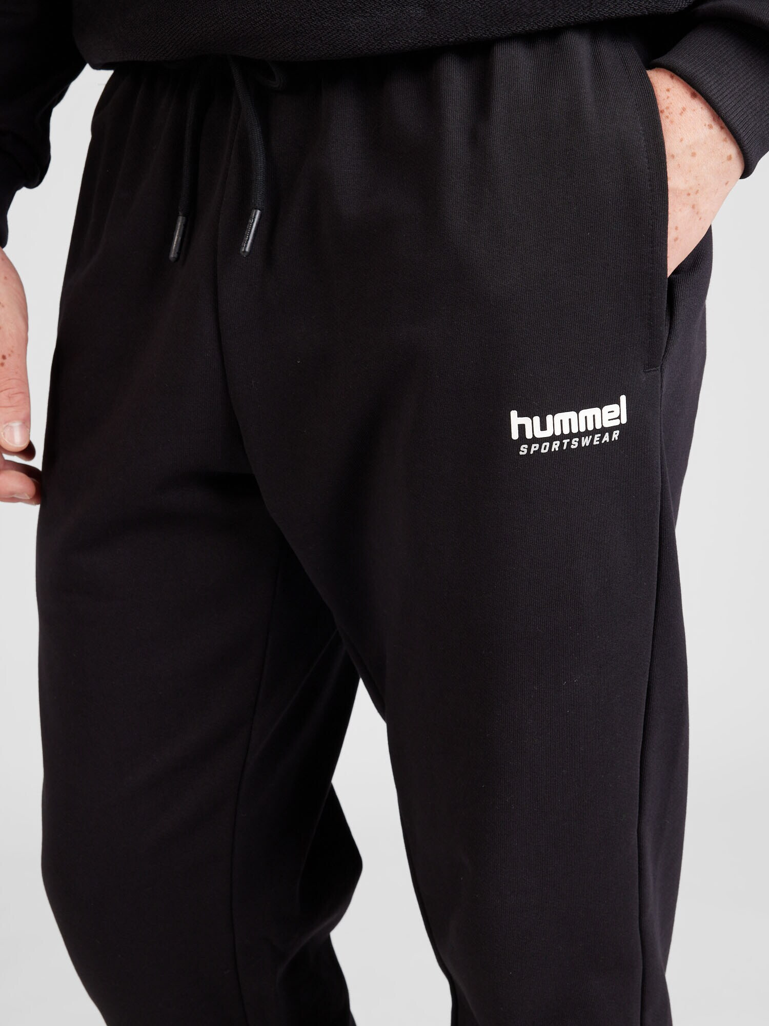 Hummel Pantaloni 'Nate' negru / alb - Pled.ro