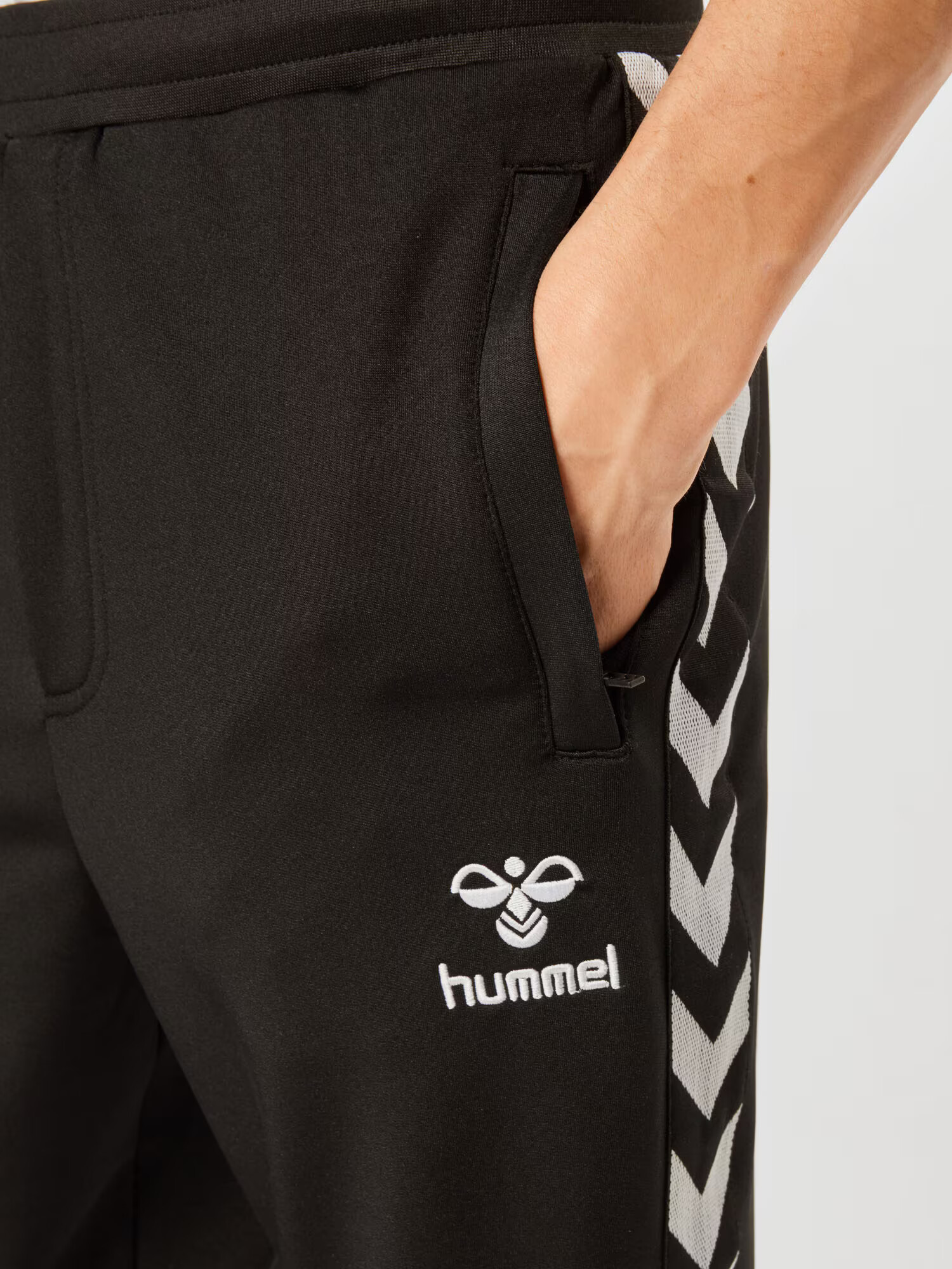 Hummel Pantaloni sport 'Nathan 2.0' negru / alb - Pled.ro