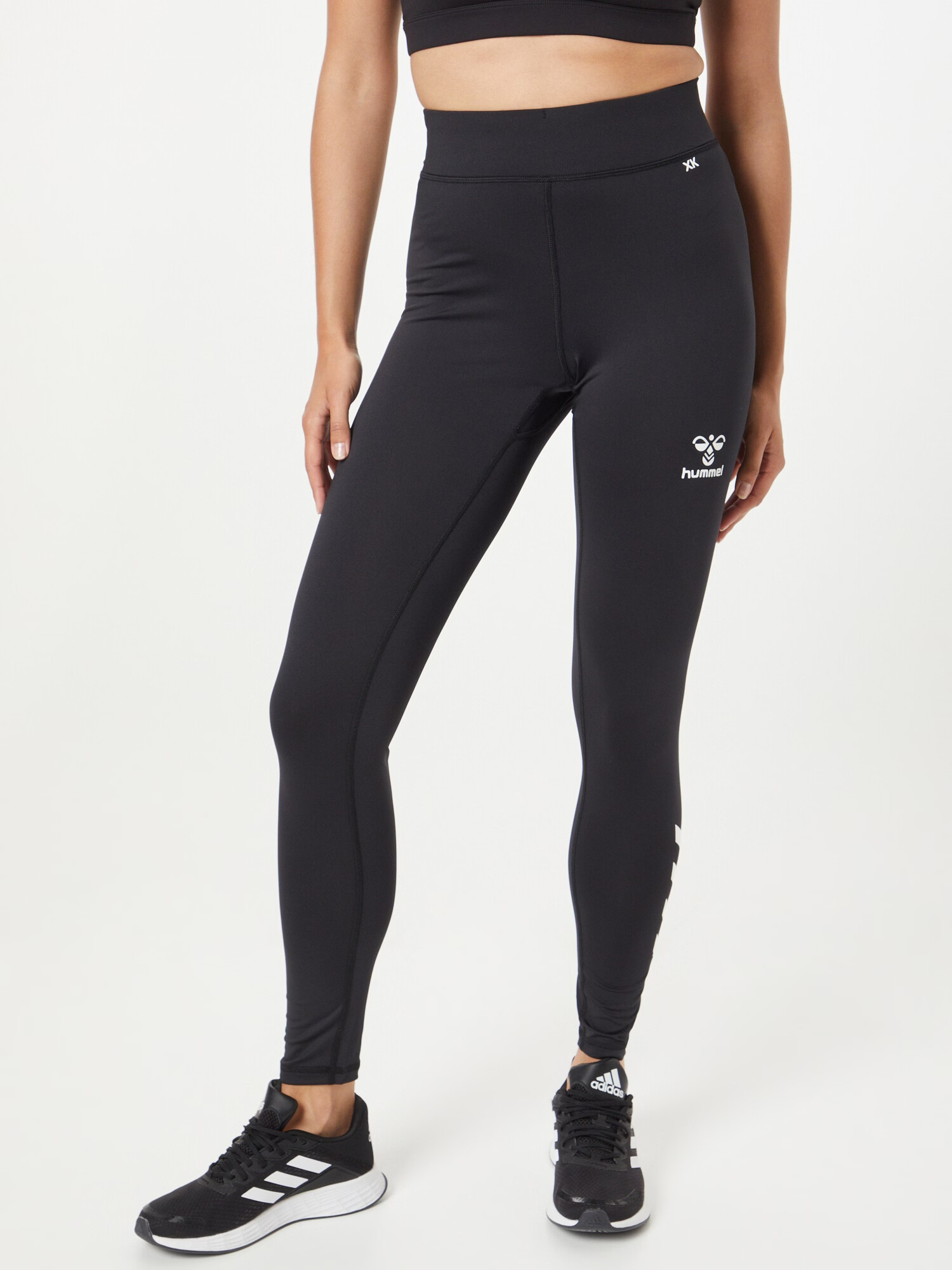 Hummel Pantaloni sport negru / alb - Pled.ro