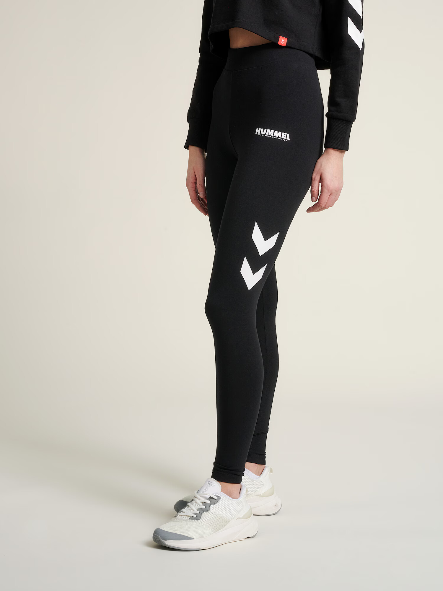 Hummel Pantaloni sport negru / alb - Pled.ro