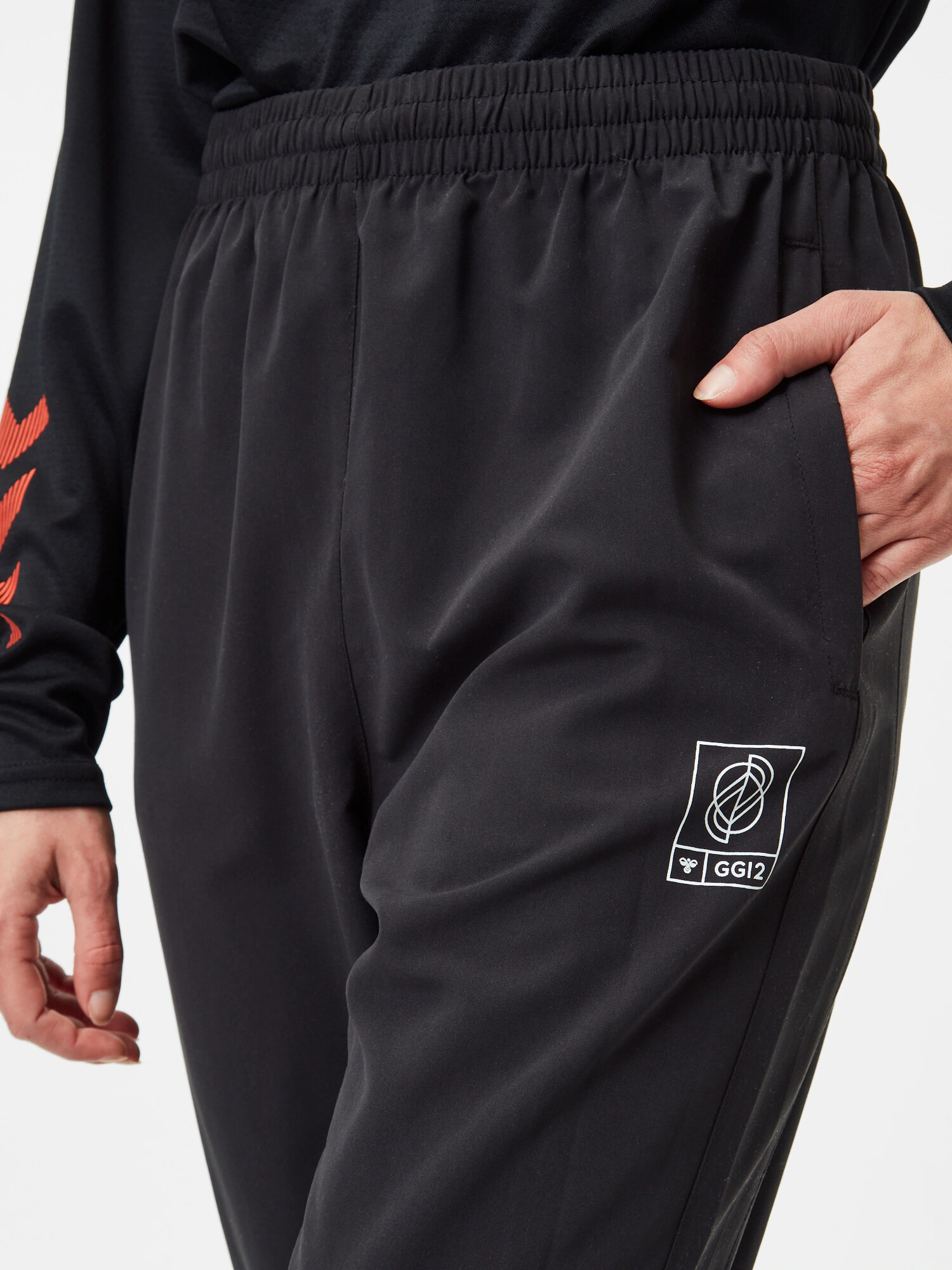 Hummel Pantaloni sport negru / alb - Pled.ro