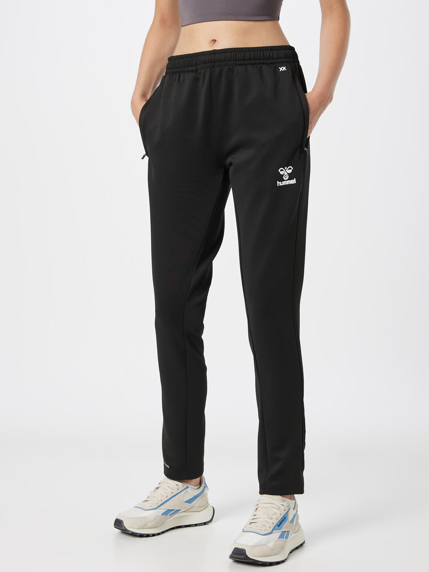 Hummel Pantaloni sport negru / alb - Pled.ro