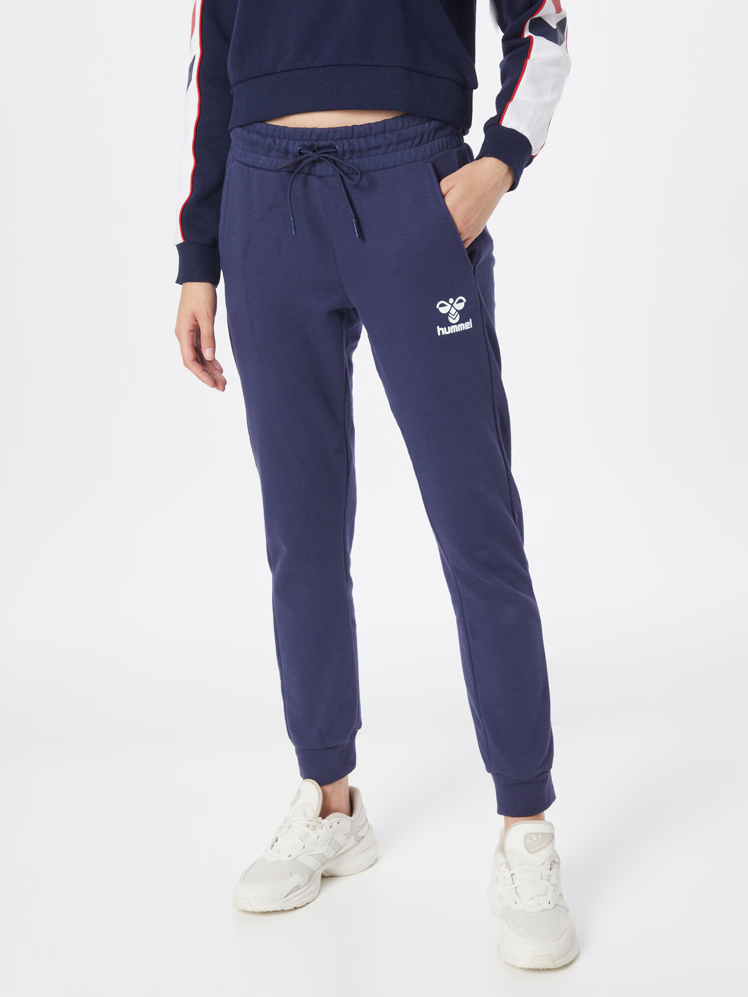 Hummel Pantaloni sport 'NONI' albastru închis / alb - Pled.ro