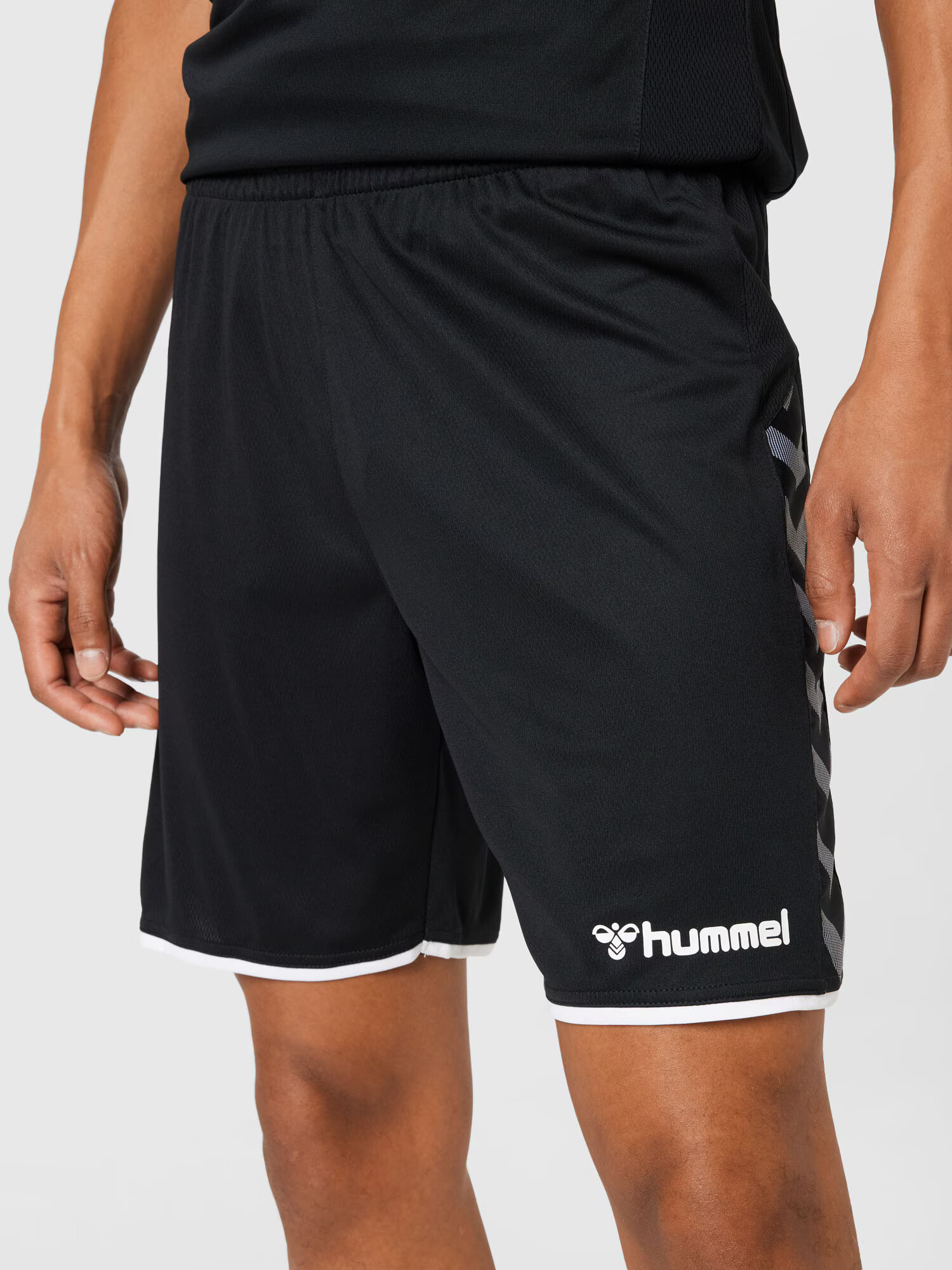 Hummel Pantaloni sport 'Poly' gri / negru / alb - Pled.ro