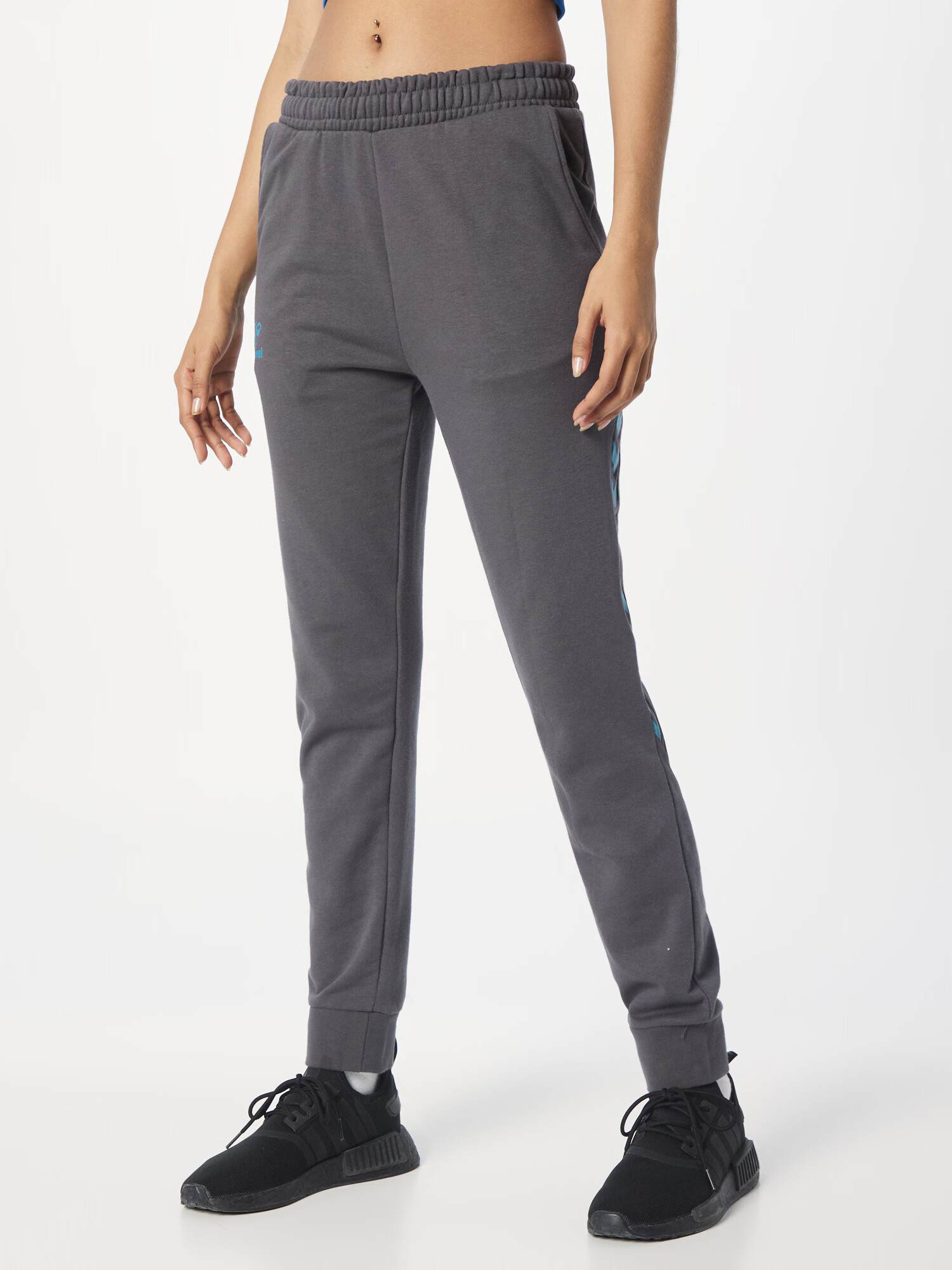 Hummel Pantaloni sport 'Staltic' albastru / gri metalic - Pled.ro