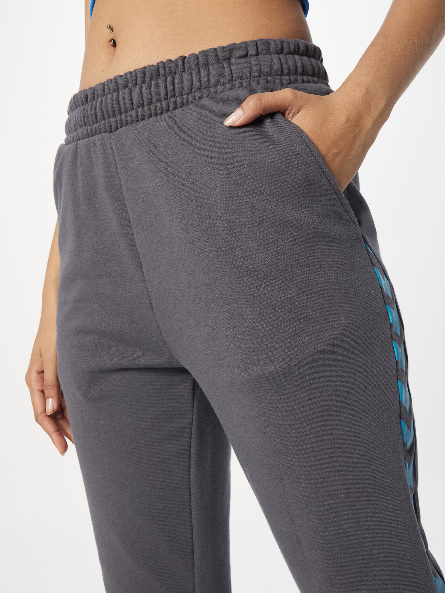 Hummel Pantaloni sport 'Staltic' albastru / gri metalic - Pled.ro