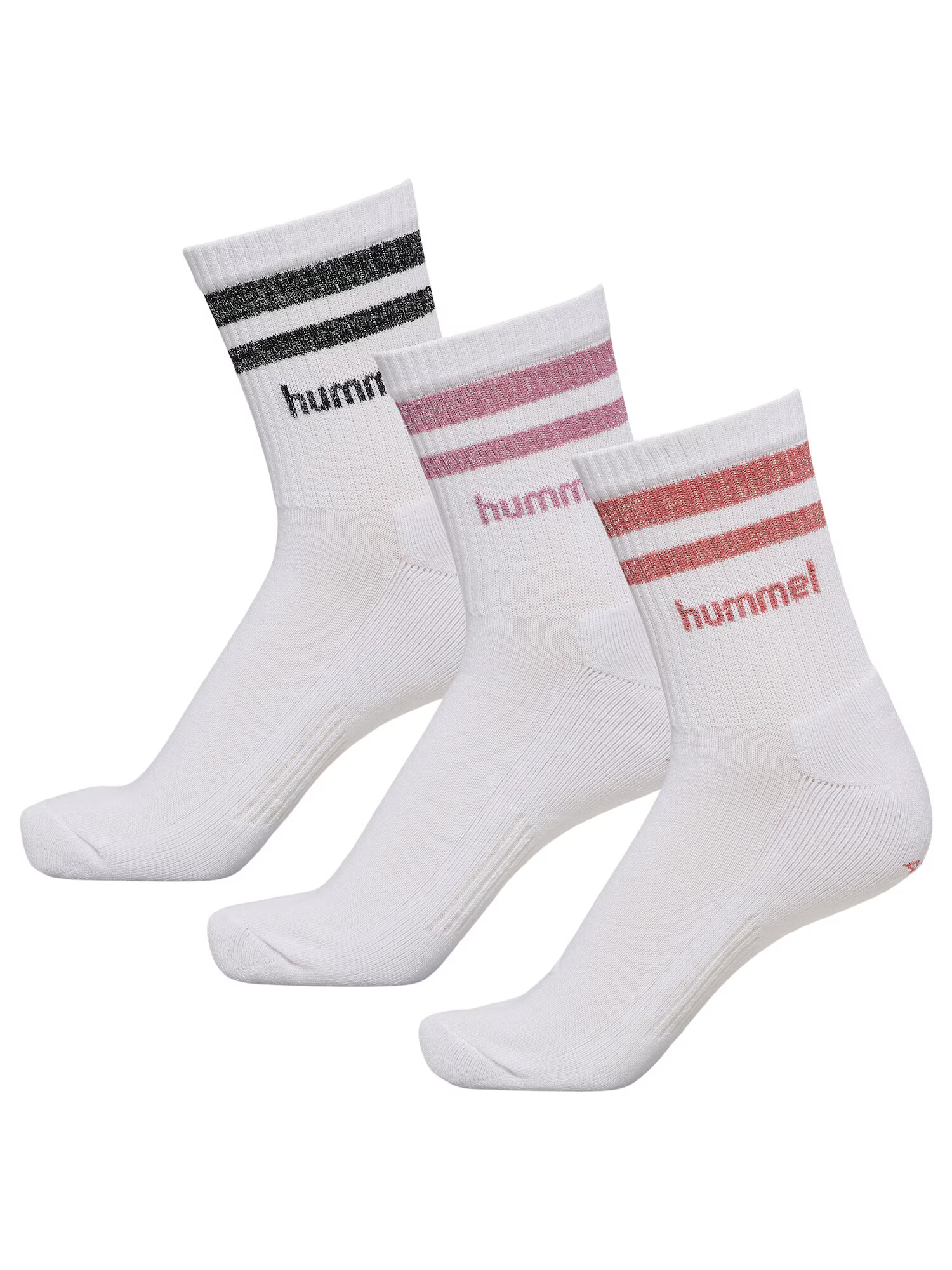 Hummel Șosete sport roz zmeură / roșu / negru / alb - Pled.ro