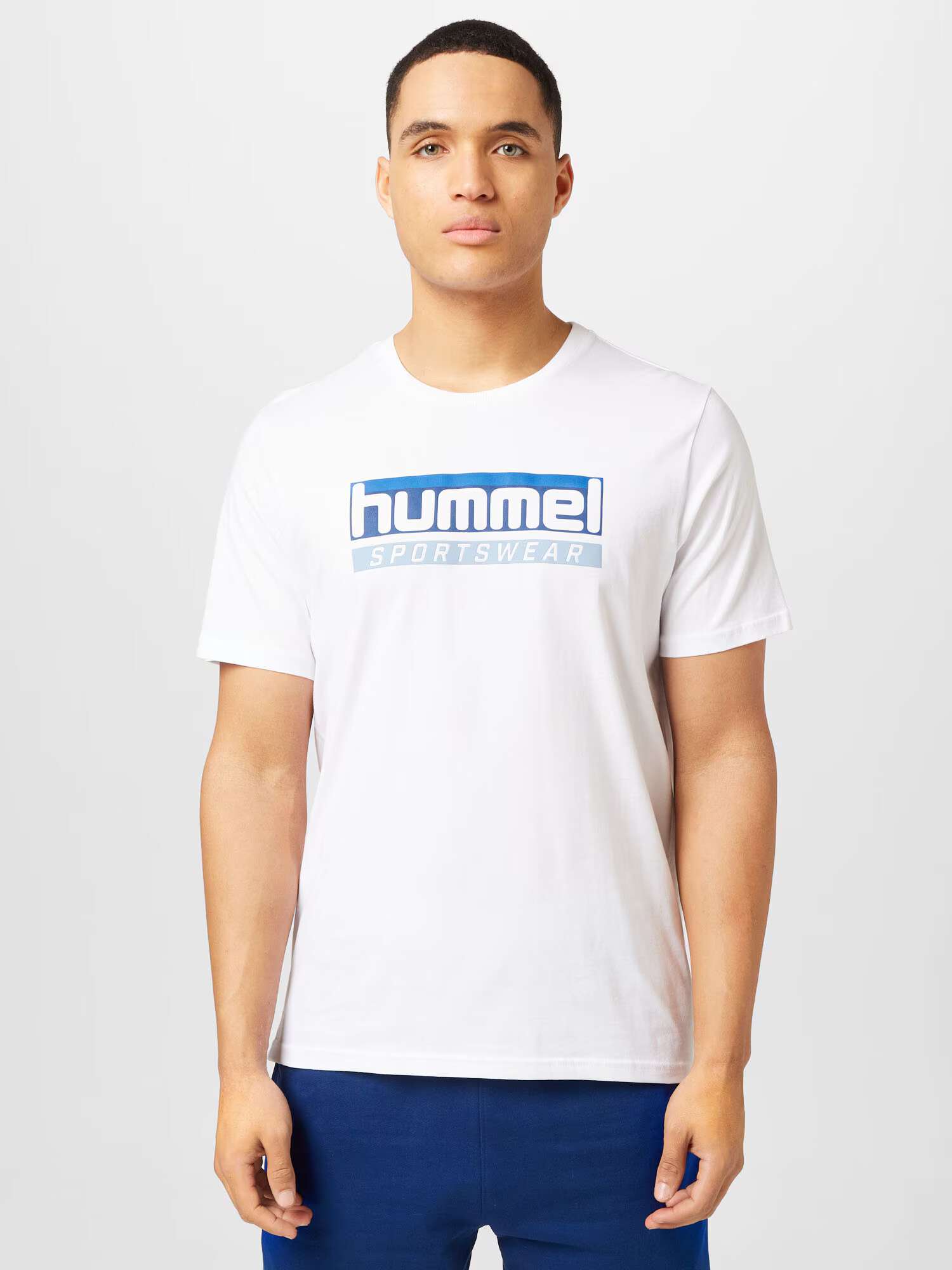 Hummel Tricou albastru / alb - Pled.ro