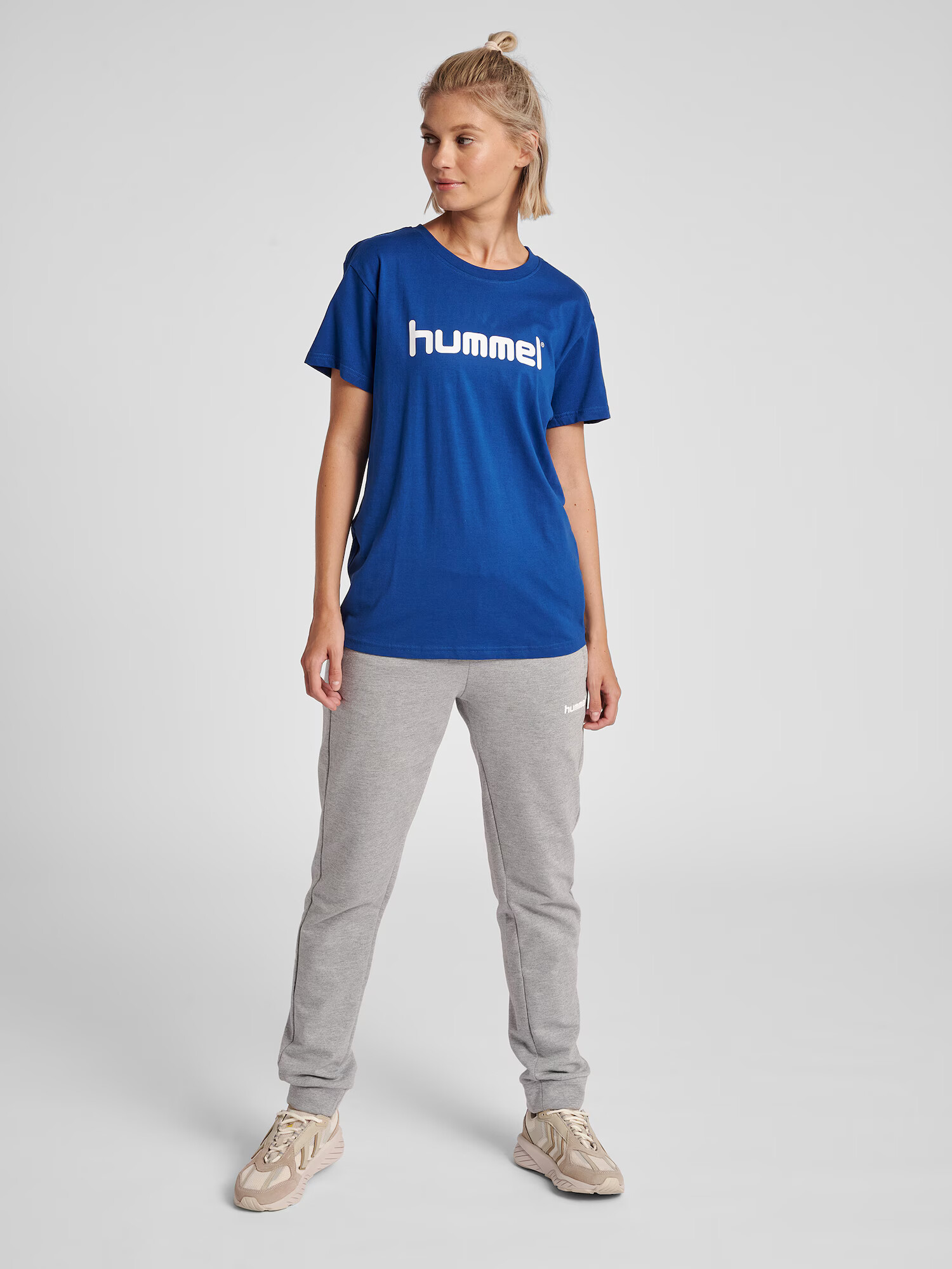 Hummel Tricou albastru / alb - Pled.ro