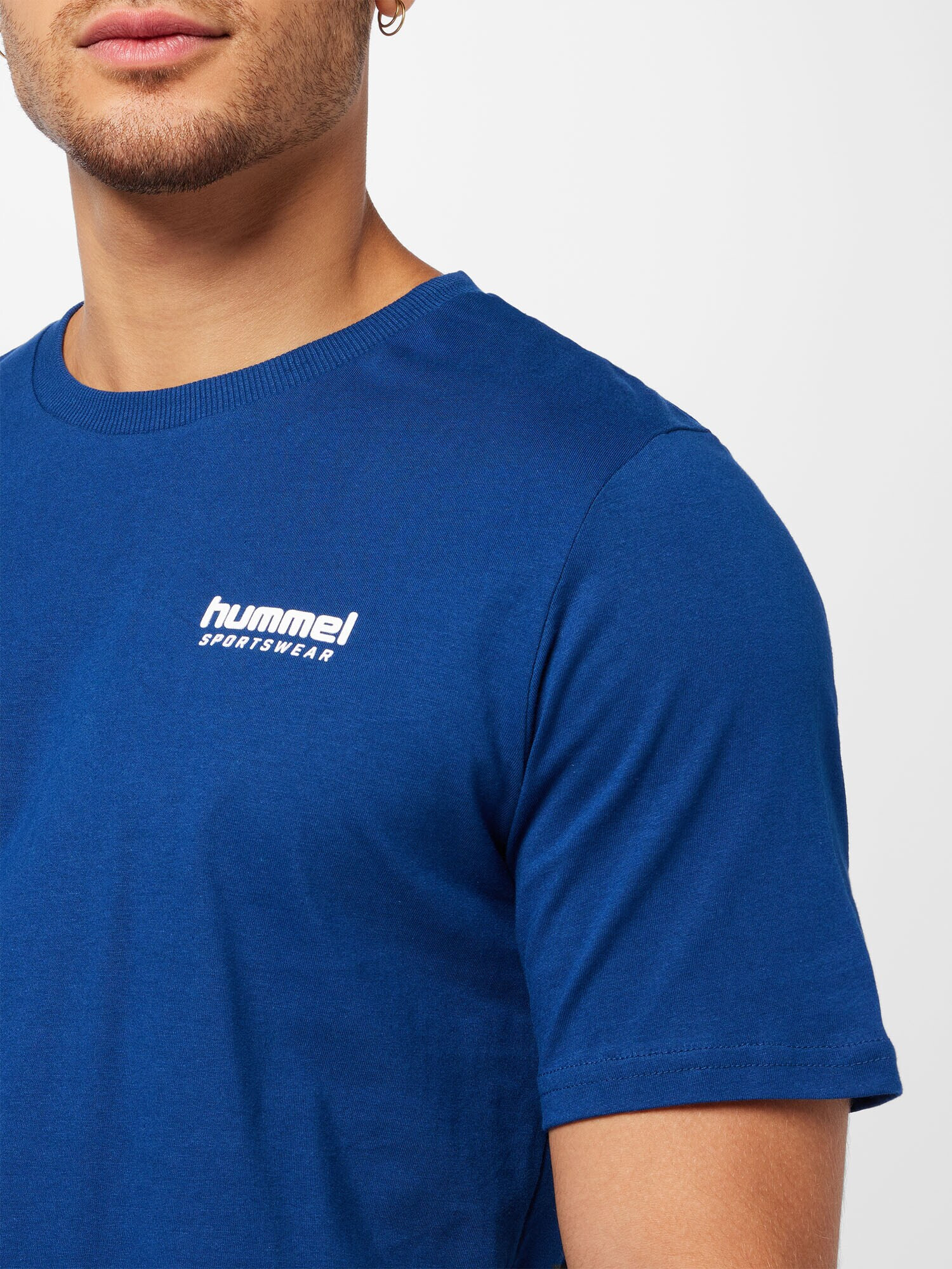 Hummel Tricou 'GABE' albastru închis / alb - Pled.ro