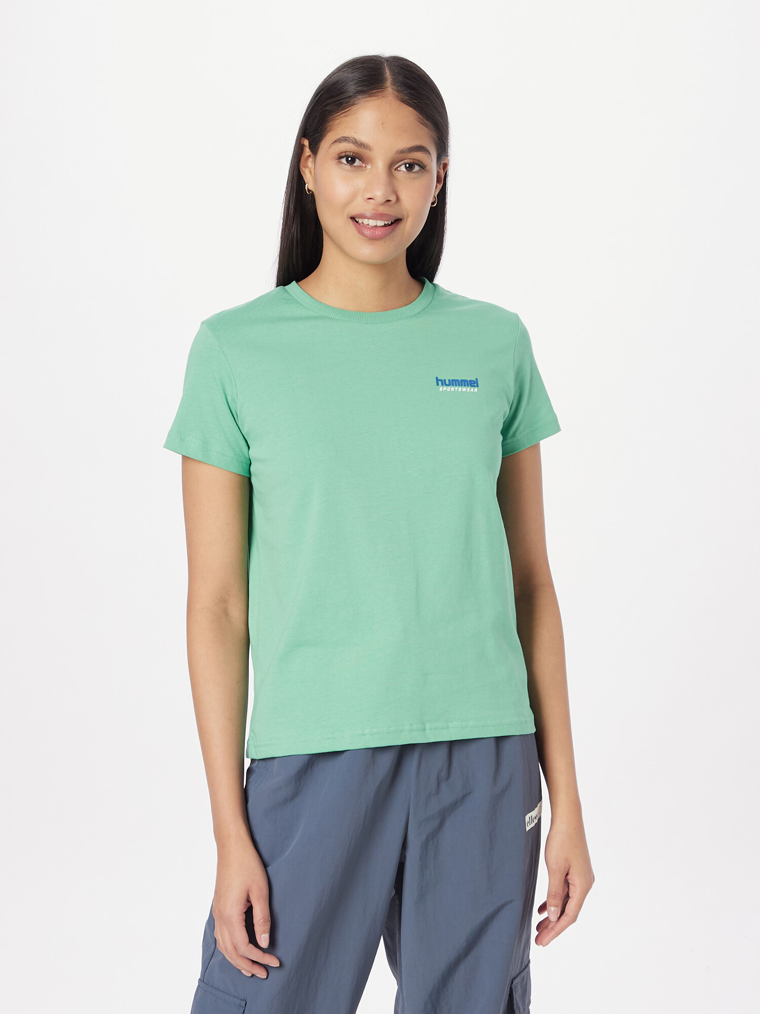 Hummel Tricou albastru / verde neon - Pled.ro