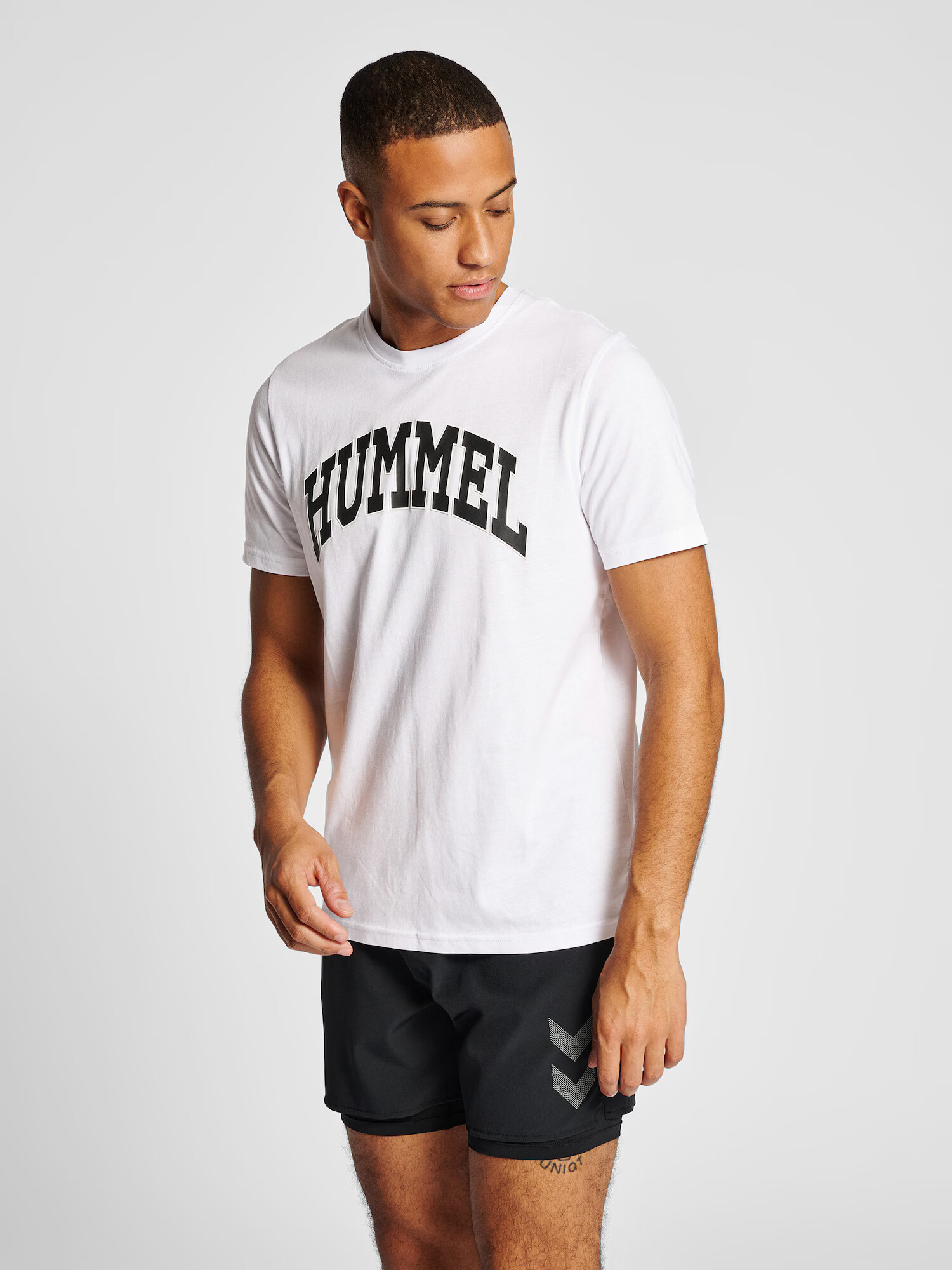 Hummel Tricou 'Bill' negru / alb murdar - Pled.ro