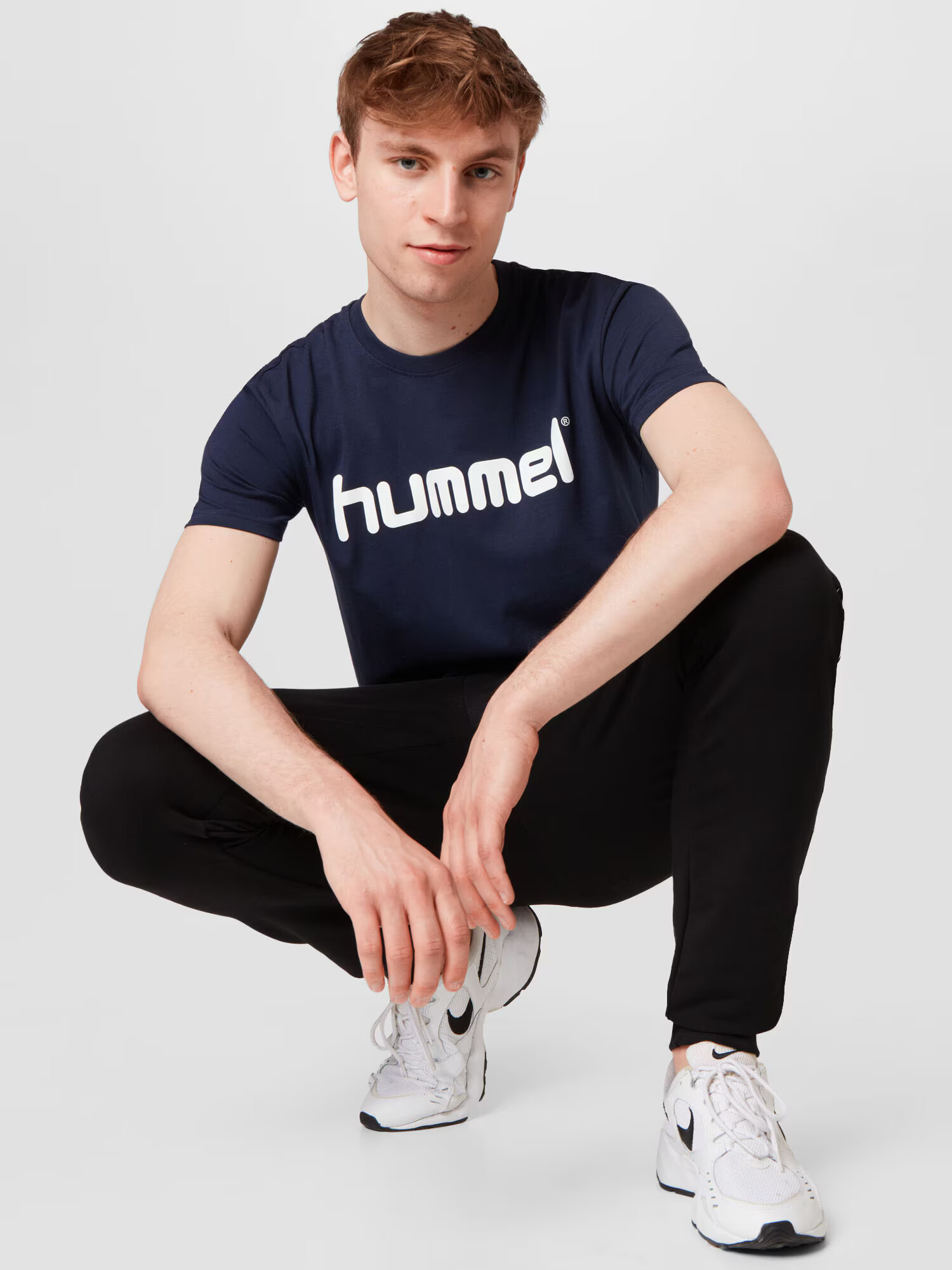 Hummel Tricou bleumarin / alb - Pled.ro